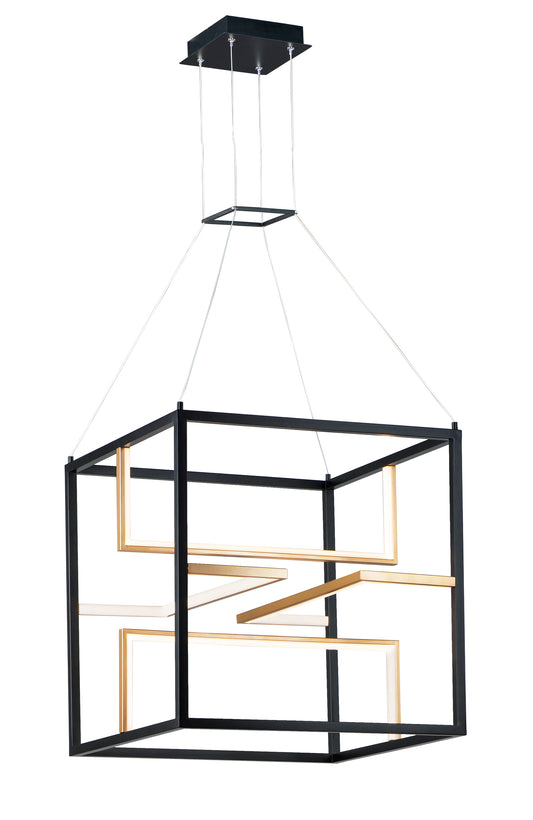 Chamber LED Pendant Black/Gold by ET2