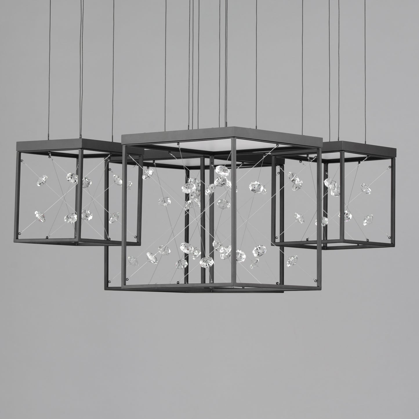 Entanglement 4-Light LED Pendant Black by ET2