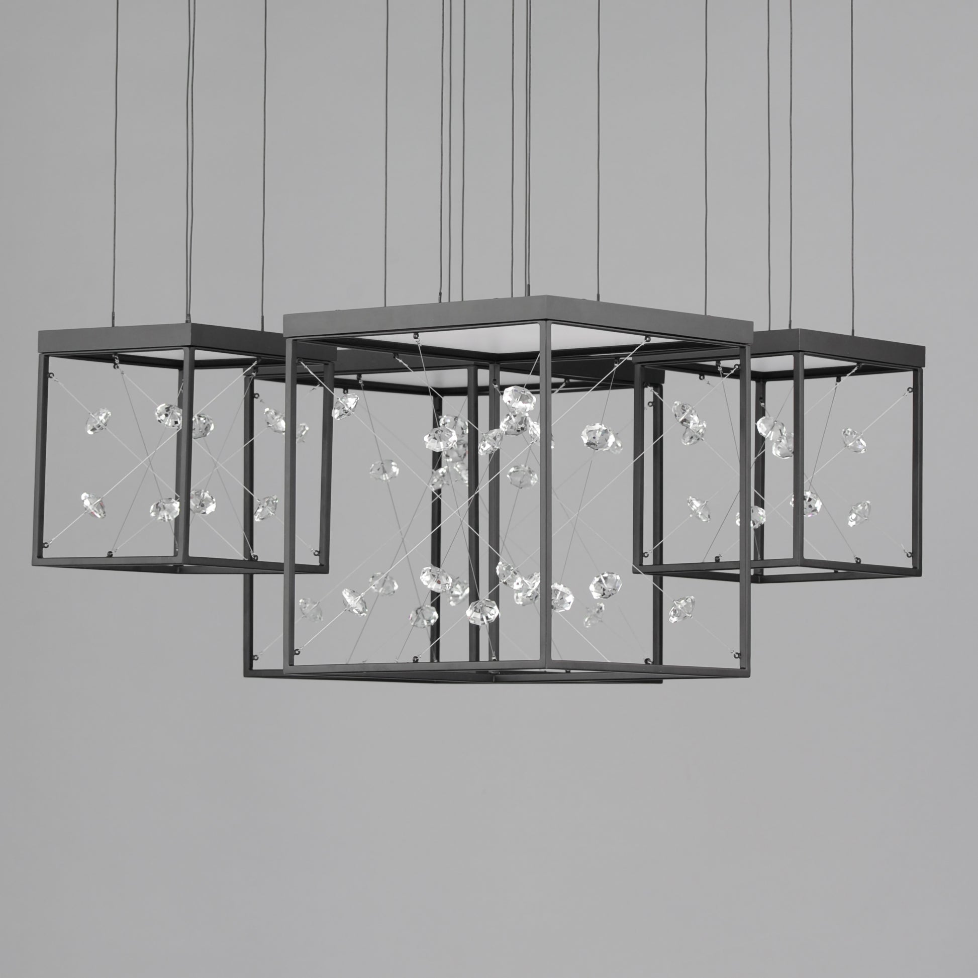Entanglement 4-Light LED Pendant Black by ET2