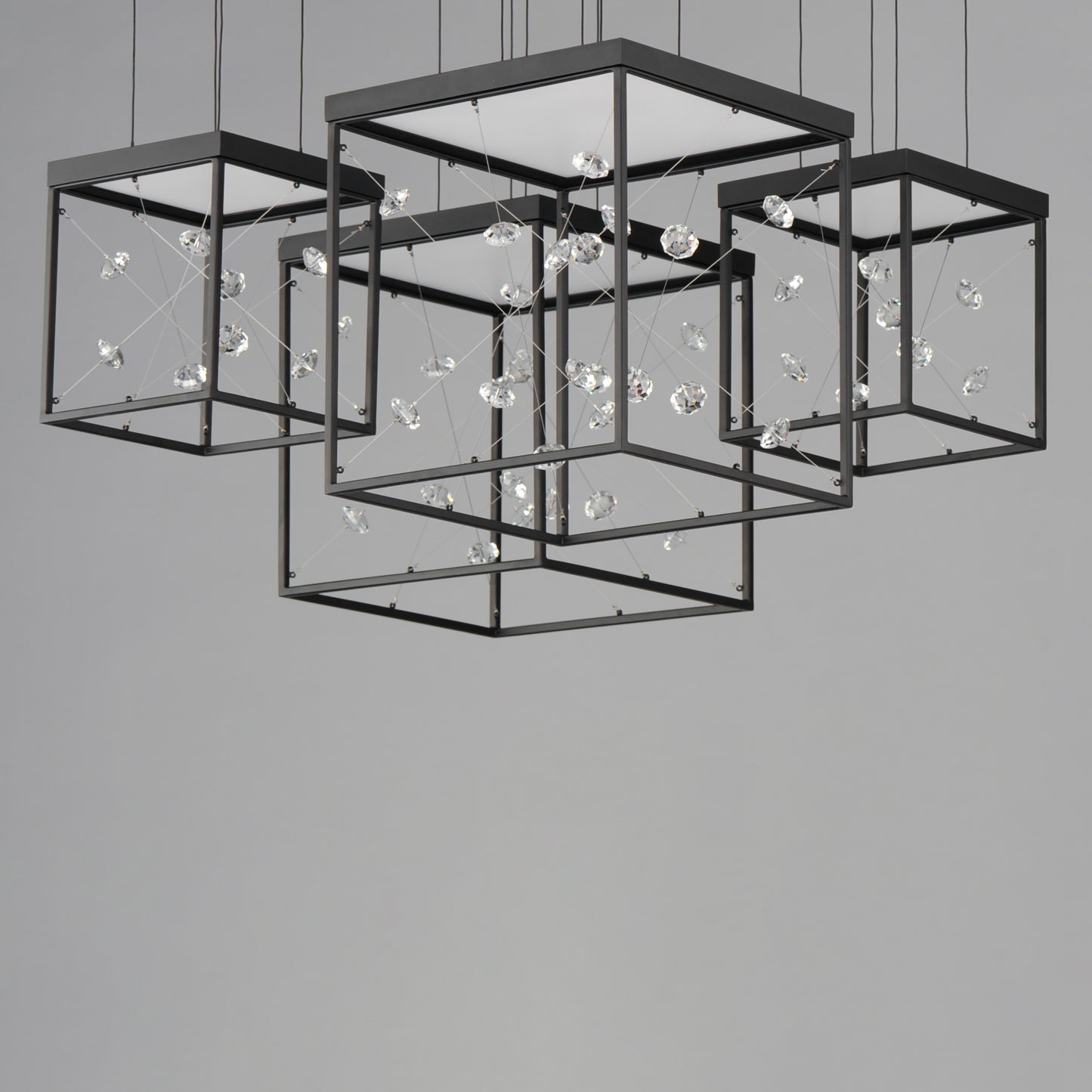 Entanglement 4-Light LED Pendant Black by ET2