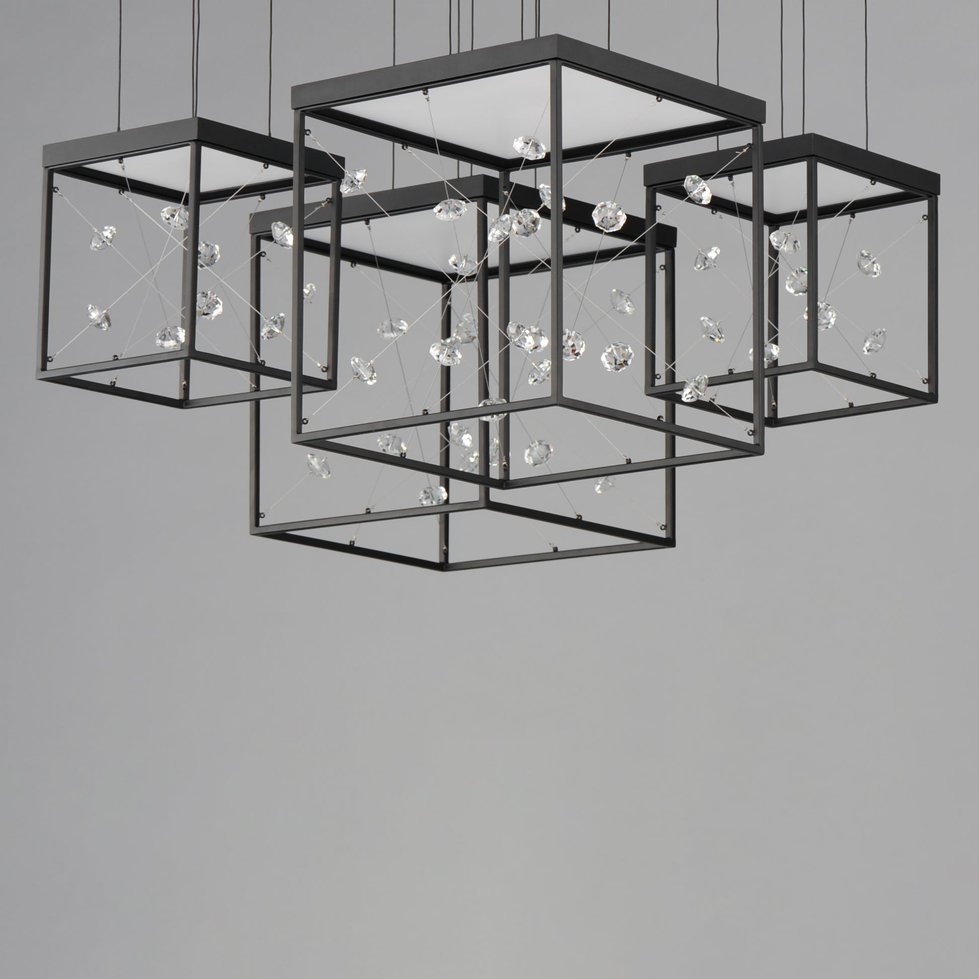 Entanglement 4-Light LED Pendant Black by ET2