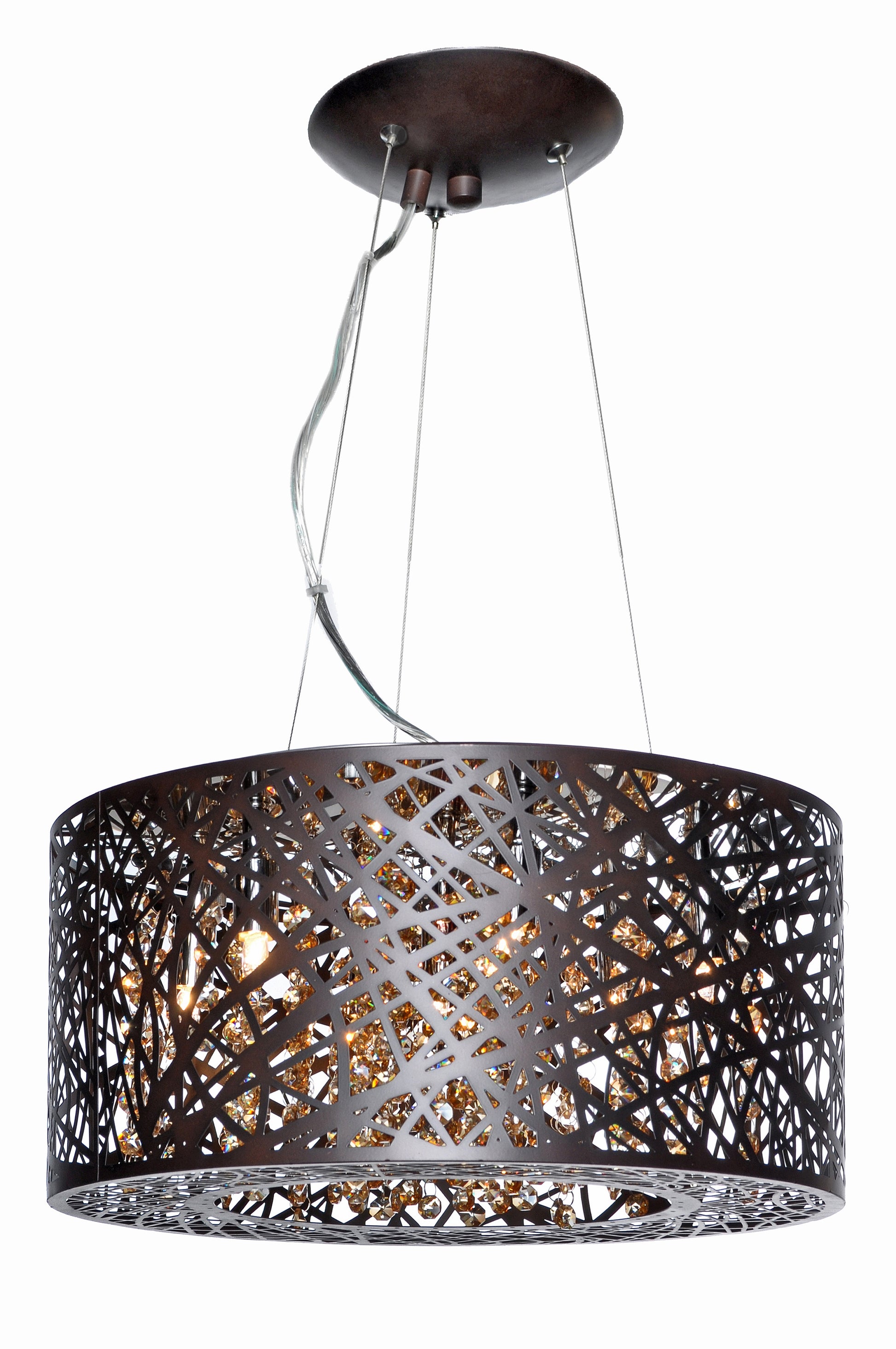 Inca 7-Light Pendant with LED Bulb Bronze by ET2
