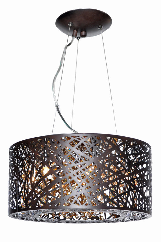Inca 7-Light Pendant with LED Bulb Bronze by ET2