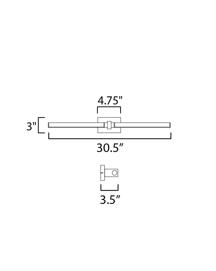 Dorian 30" LED Wall Sconce Polished Chrome by ET2