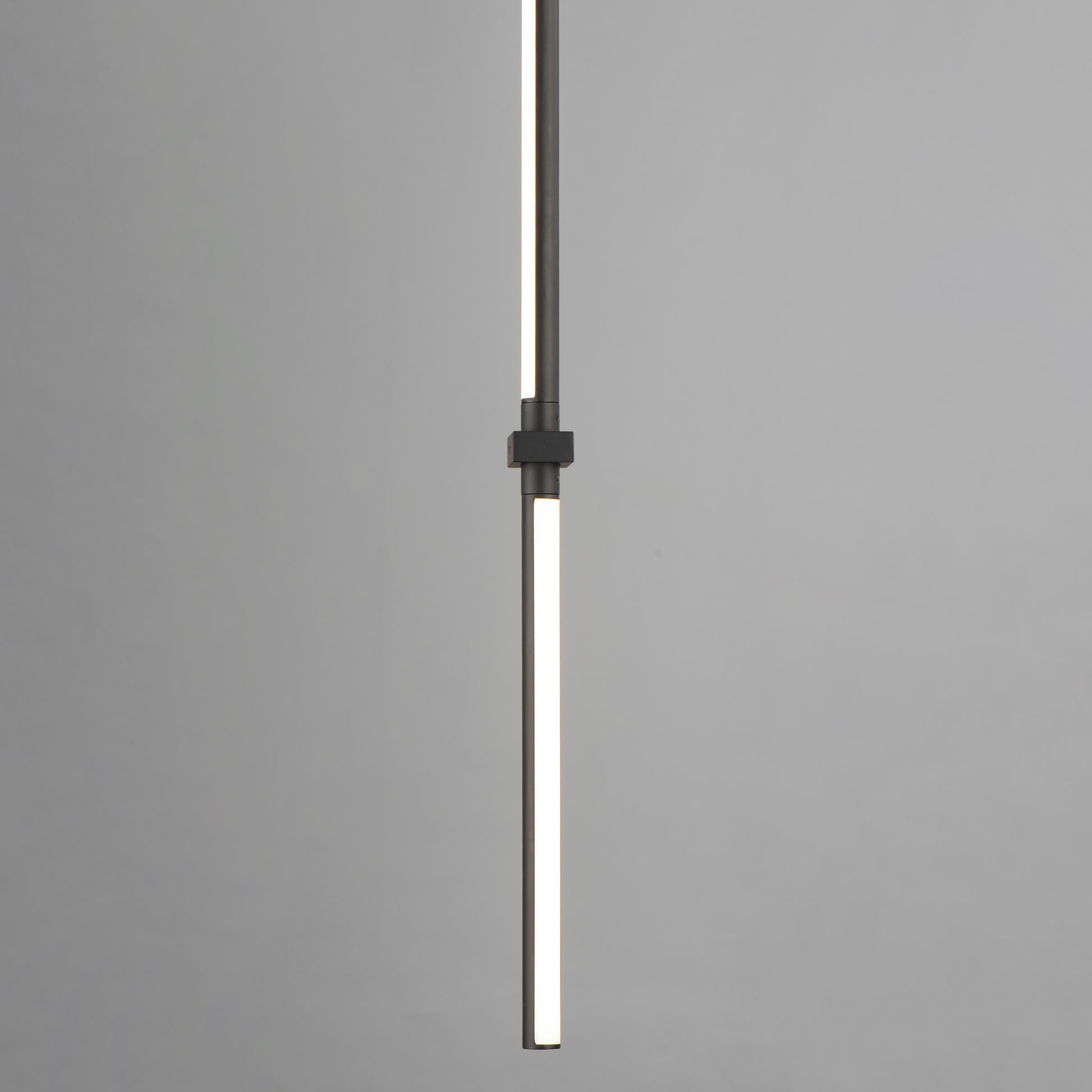 Dorian 48" Vertical LED Pendant Black by ET2