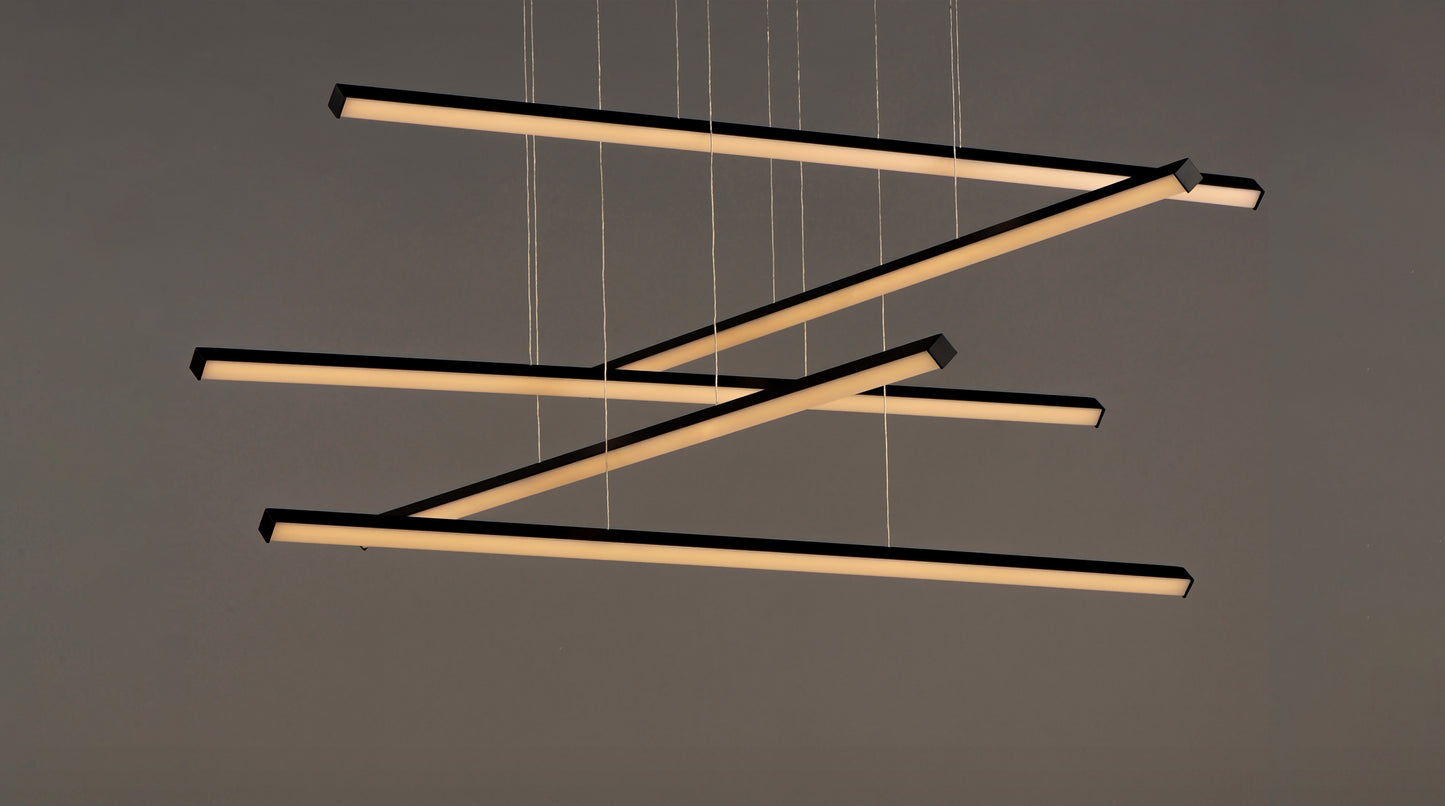 Hover 5-Light LED Pendant Black by ET2