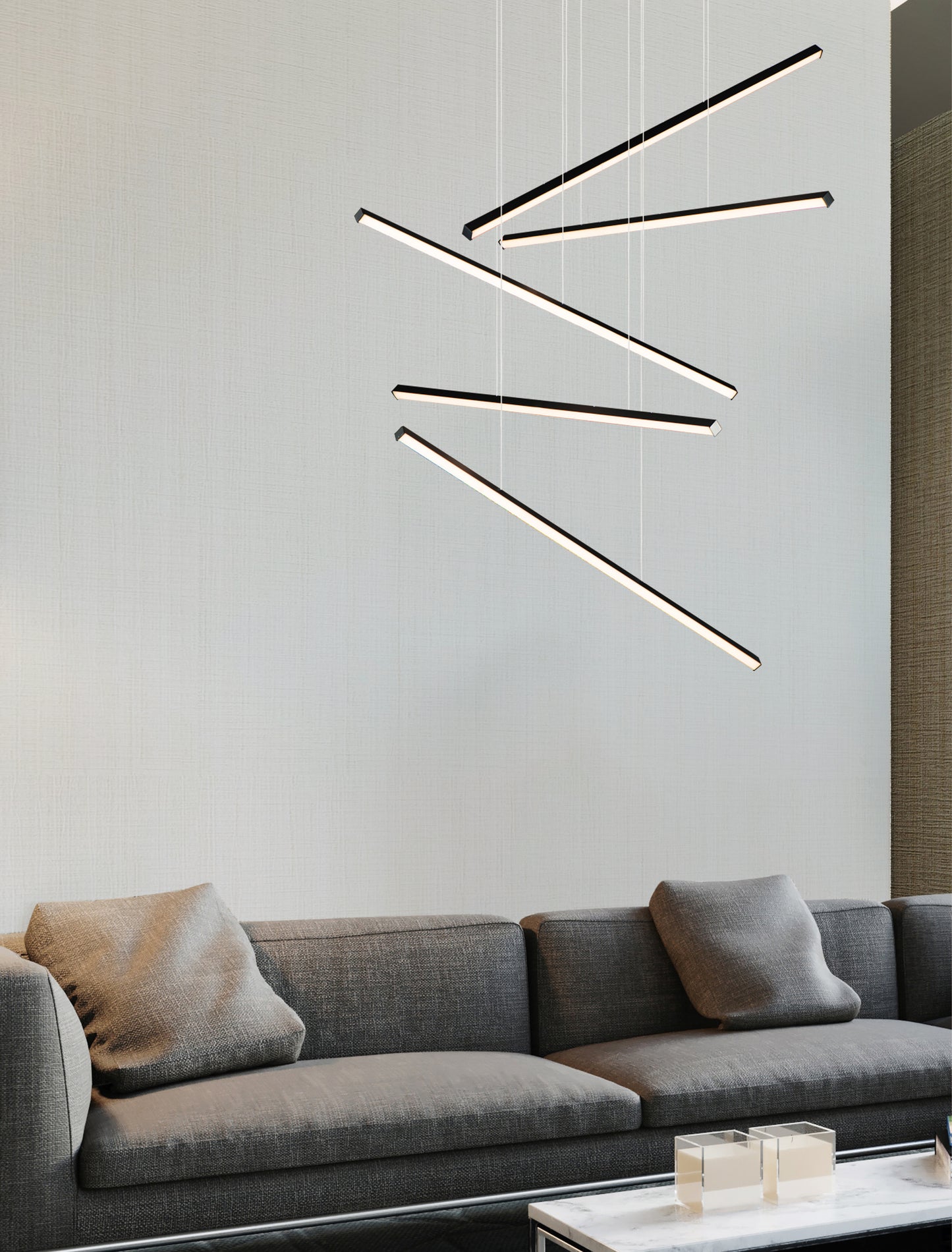 Hover 5-Light LED Pendant Black by ET2