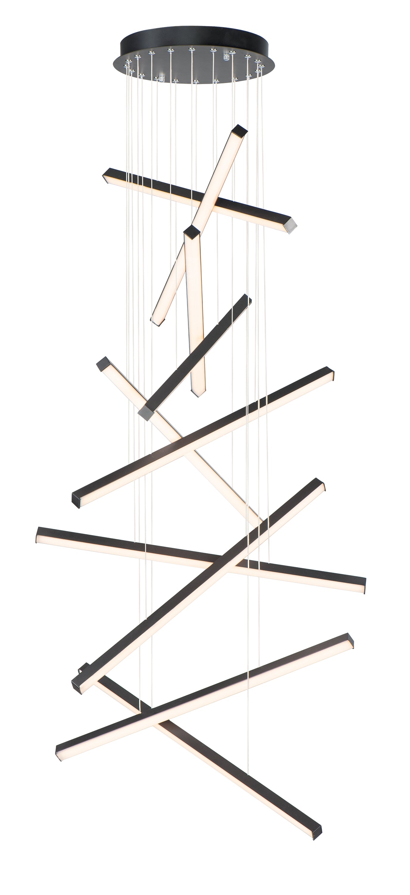 Hover 10-Light LED Pendant Black by ET2