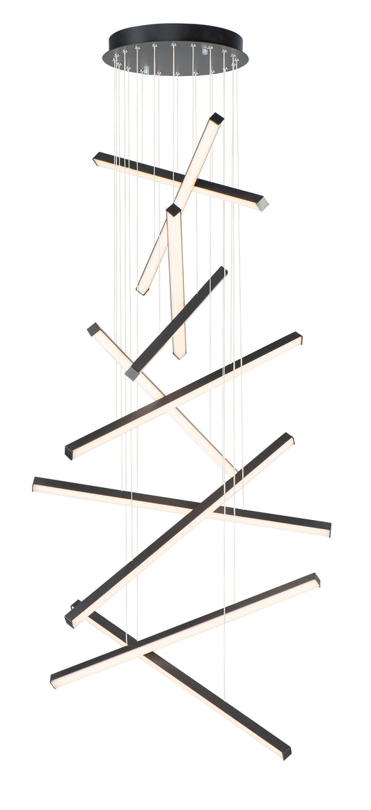 Hover 10-Light LED Pendant Black by ET2