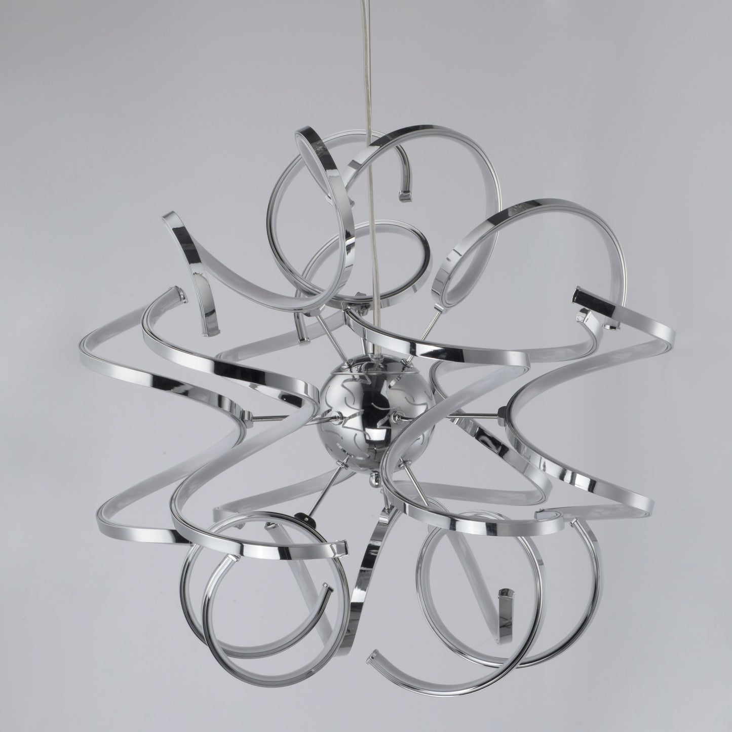 Chaos 23.5" LED Pendant Polished Chrome by ET2