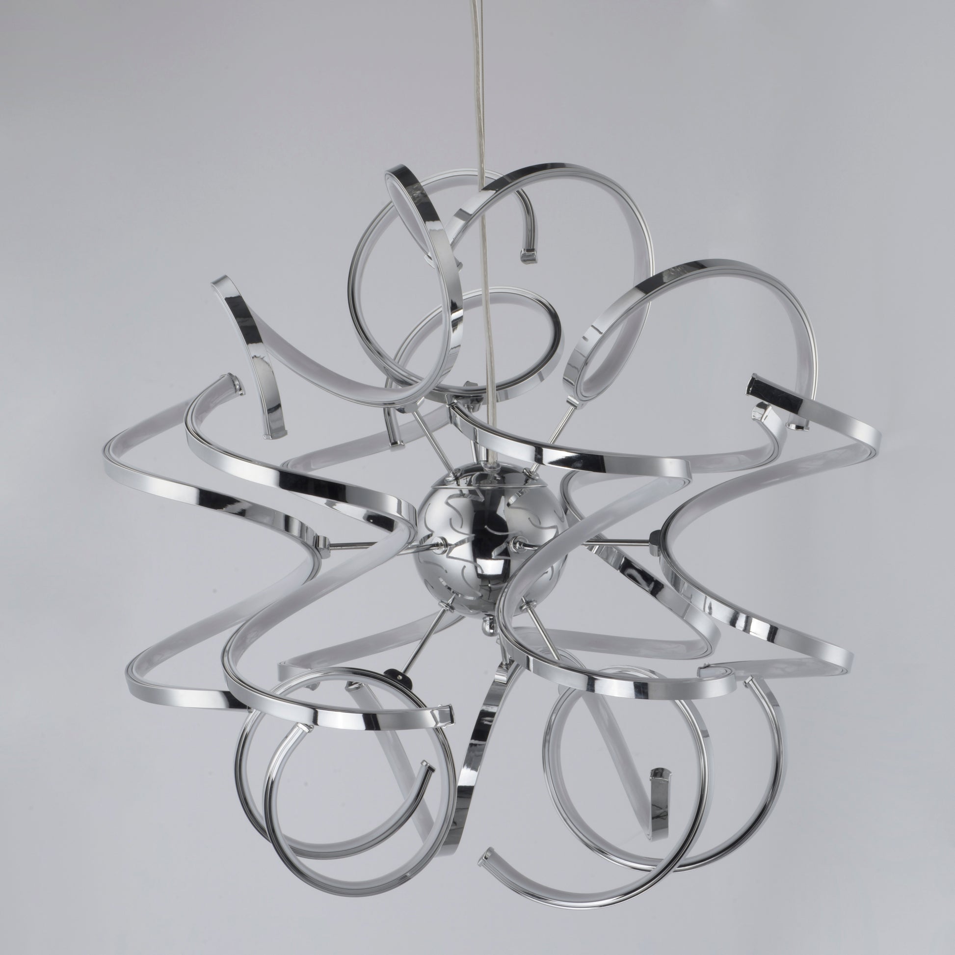 Chaos 23.5" LED Pendant Polished Chrome by ET2