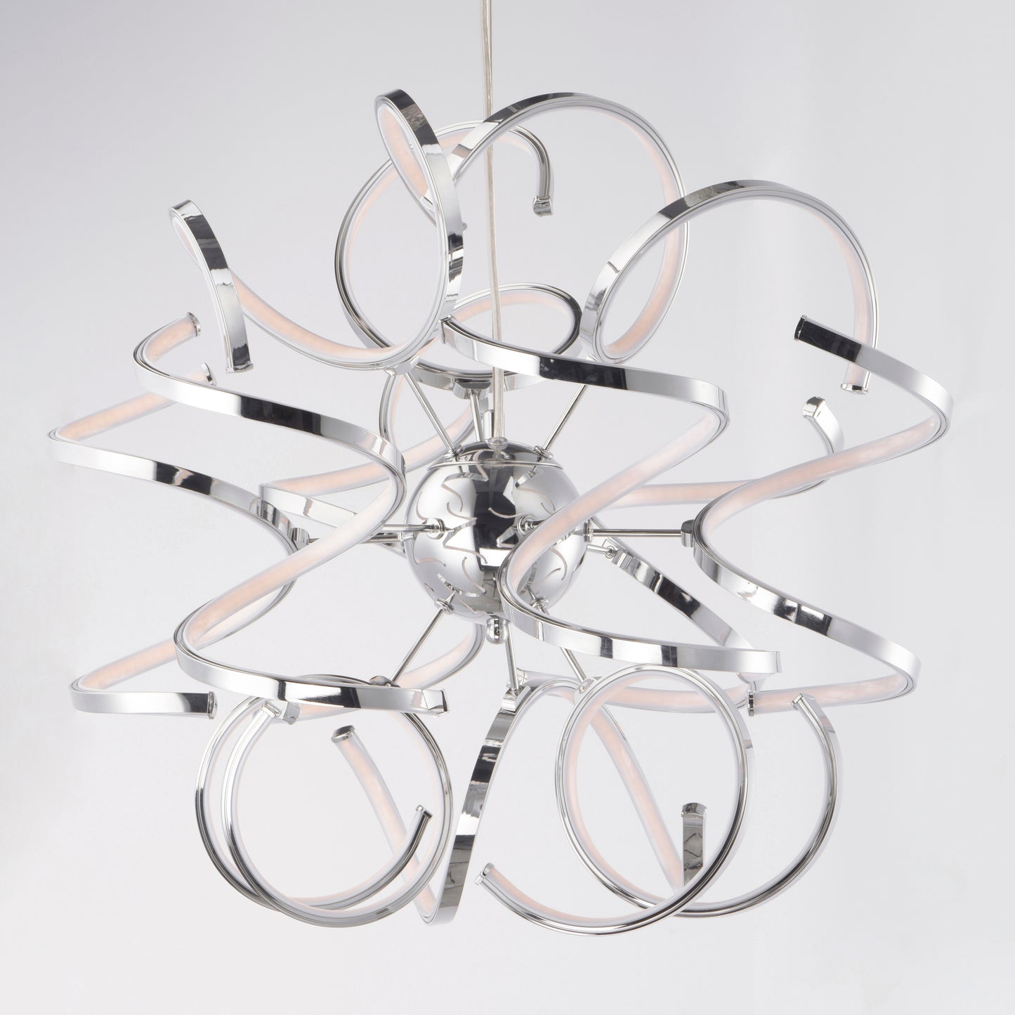 Chaos 23.5" LED Pendant Polished Chrome by ET2