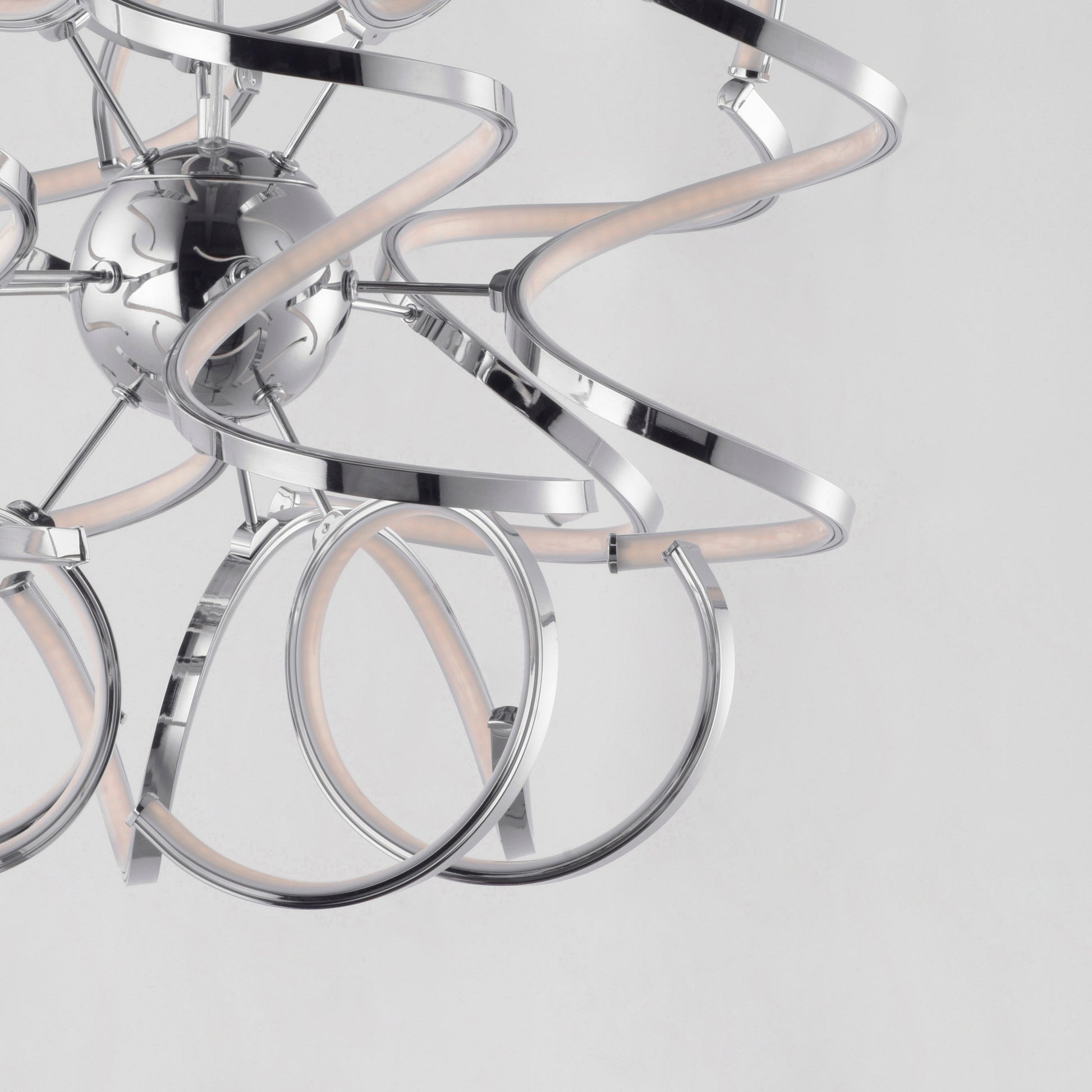 Chaos 23.5" LED Pendant Polished Chrome by ET2