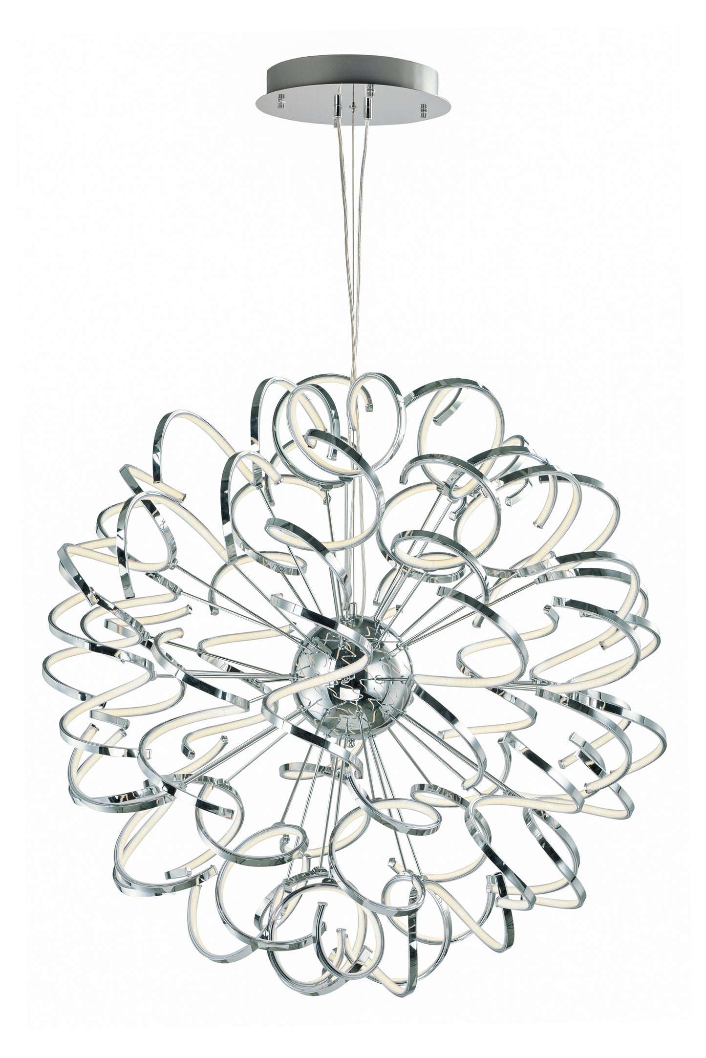 Chaos 40" LED Pendant Polished Chrome by ET2