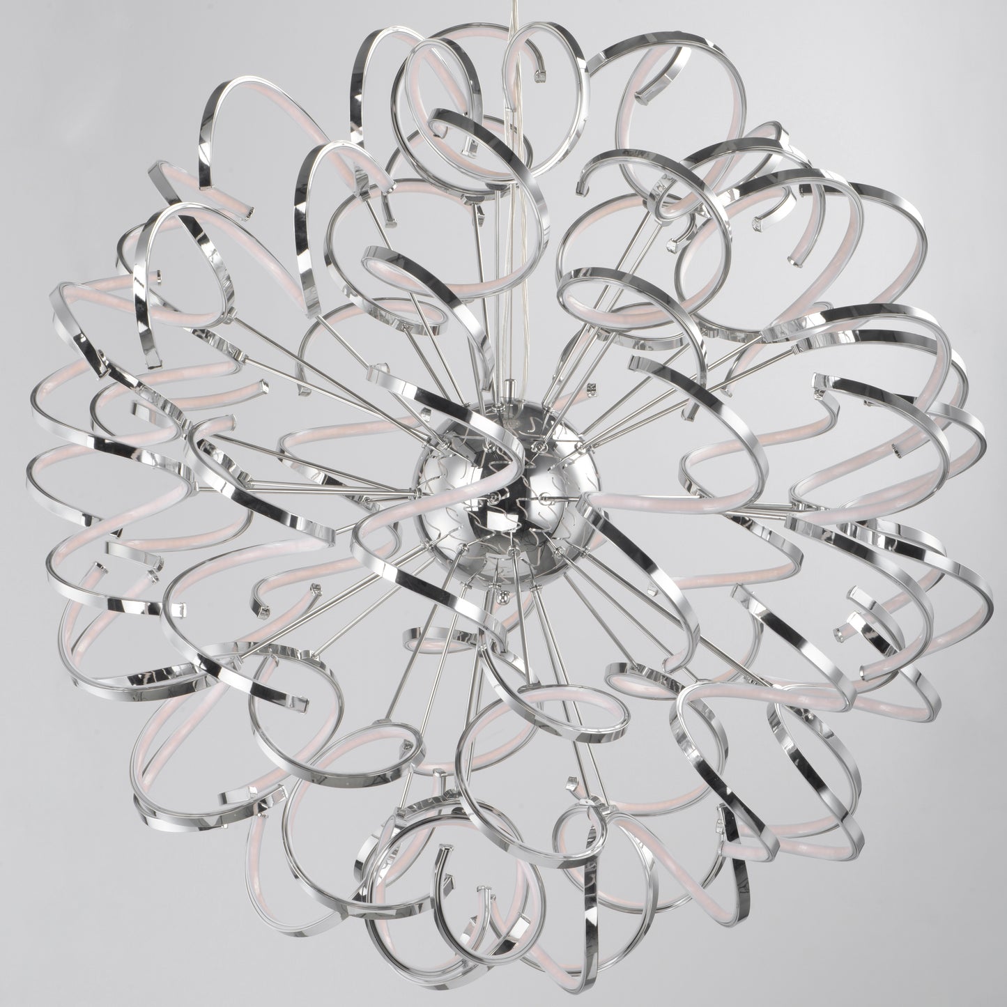 Chaos 40" LED Pendant Polished Chrome by ET2