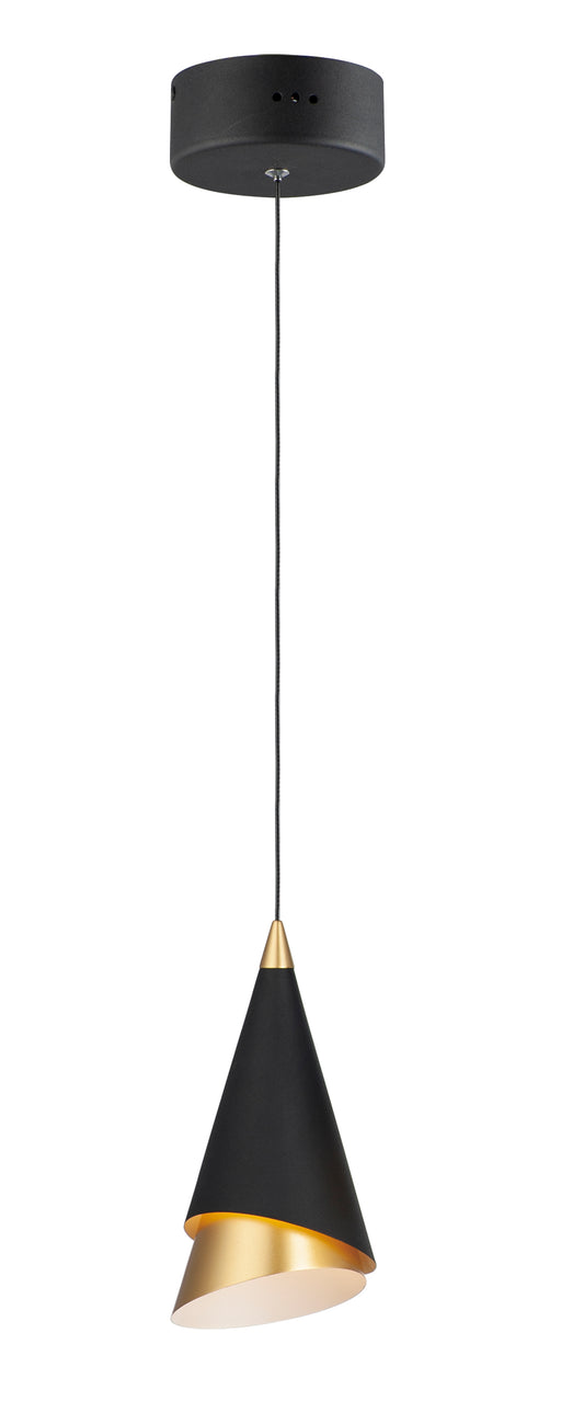Mermaid LED Pendant Black/Metallic Gold by ET2