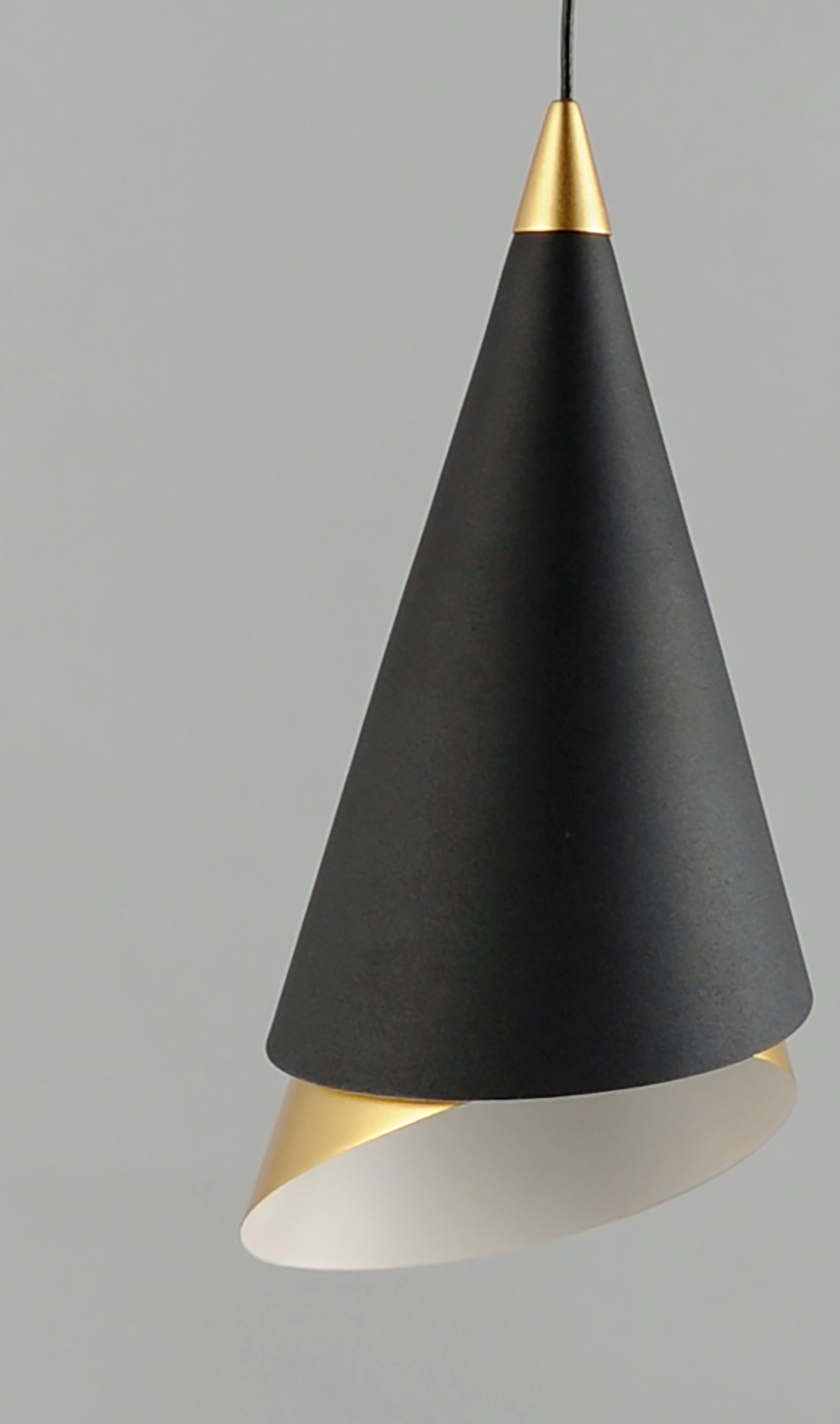 Mermaid LED Pendant Black/Metallic Gold by ET2