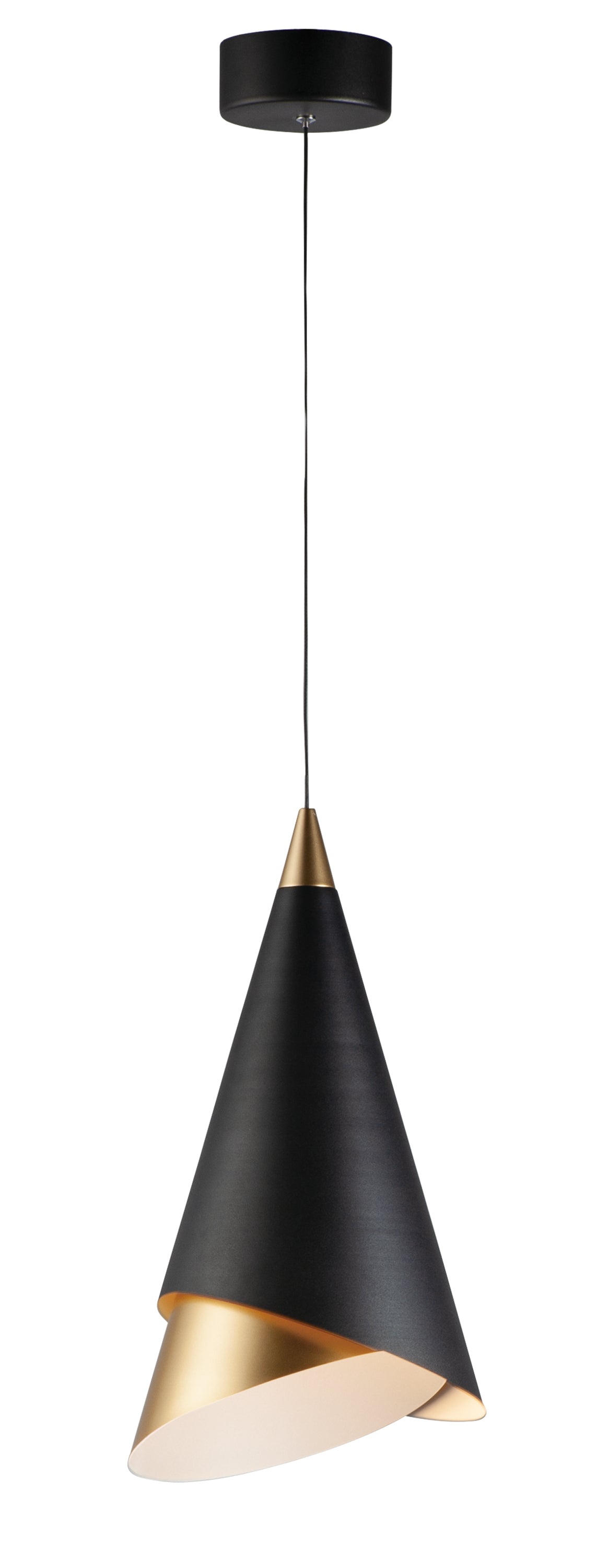Mermaid LED Pendant Black/Metallic Gold by ET2