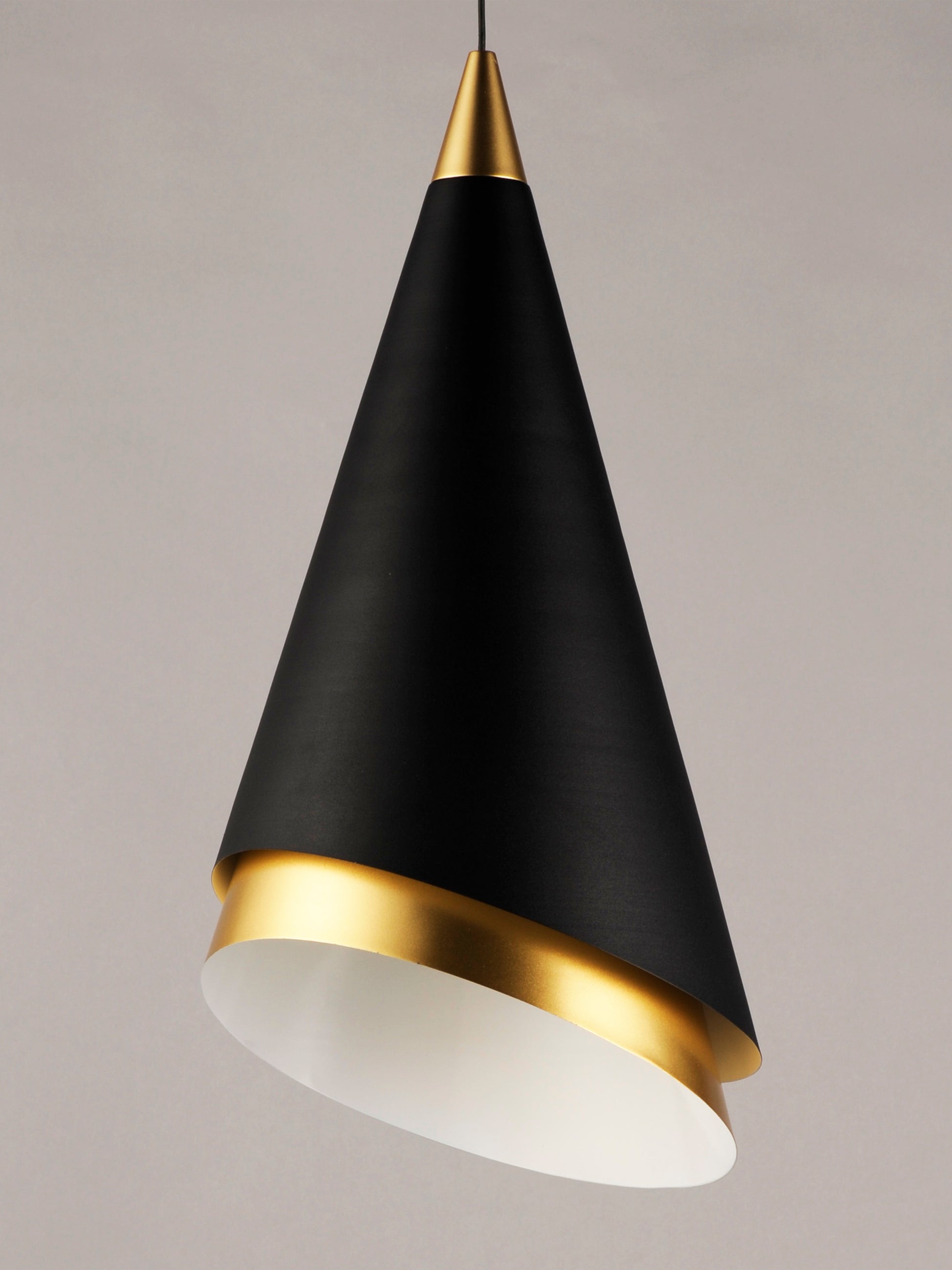 Mermaid LED Pendant Black/Metallic Gold by ET2