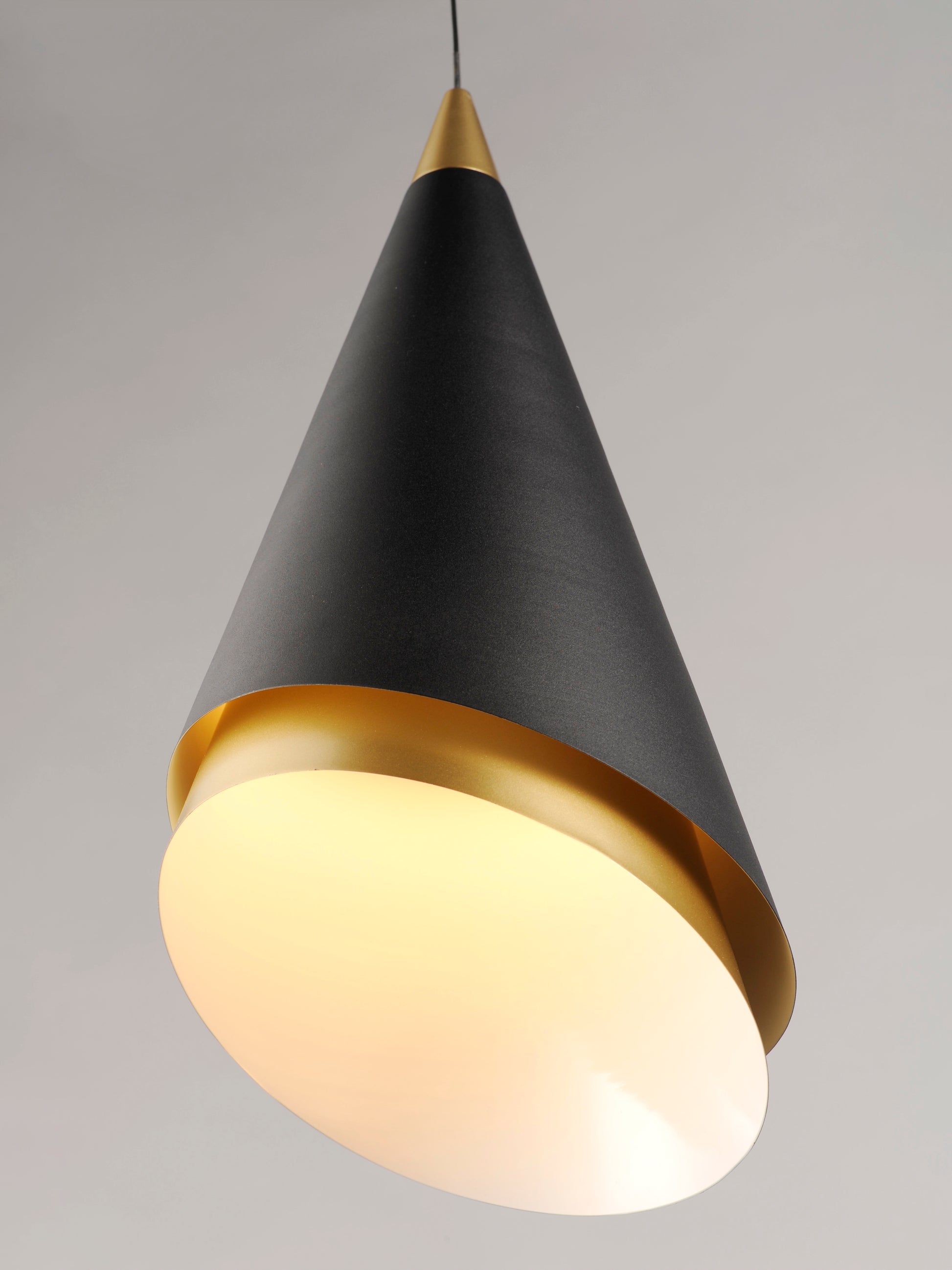 Mermaid LED Pendant Black/Metallic Gold by ET2