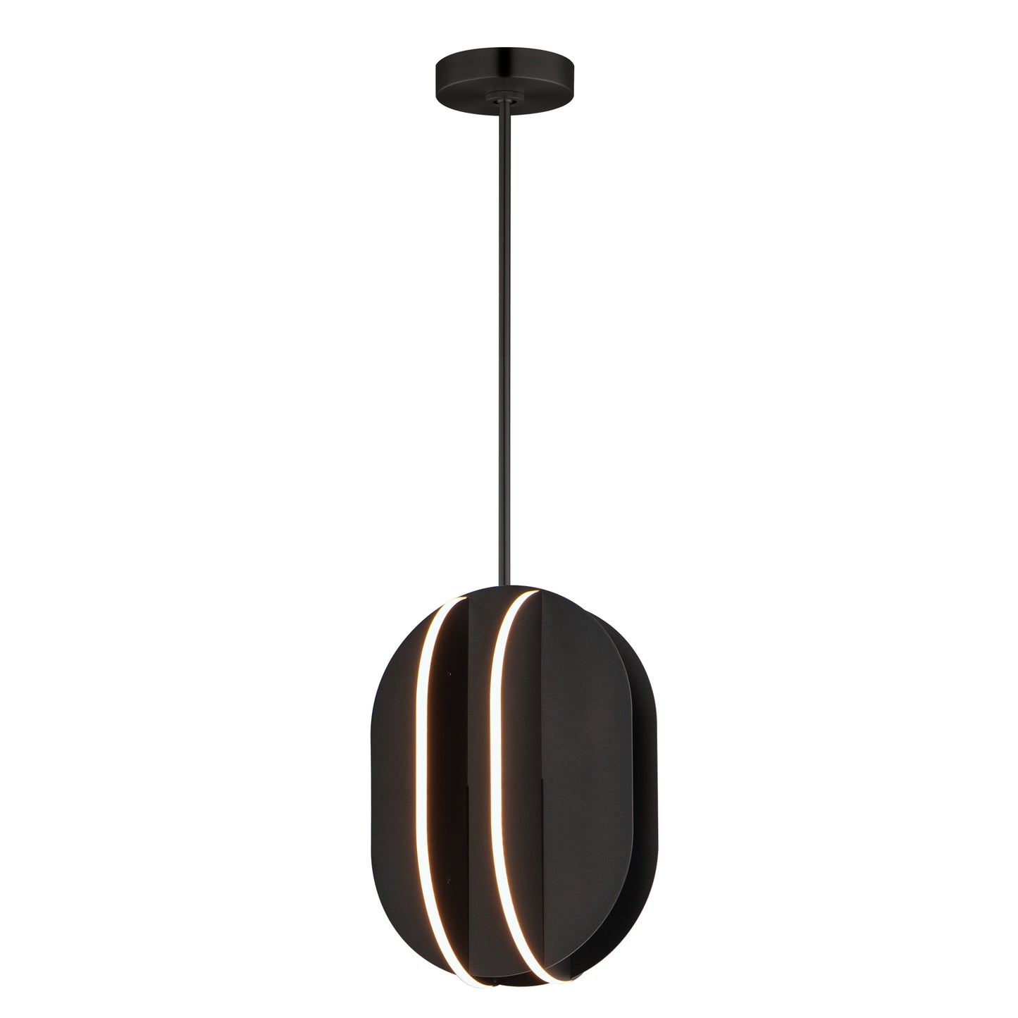Interval LED Medium Ellipse Pendant Black by ET2