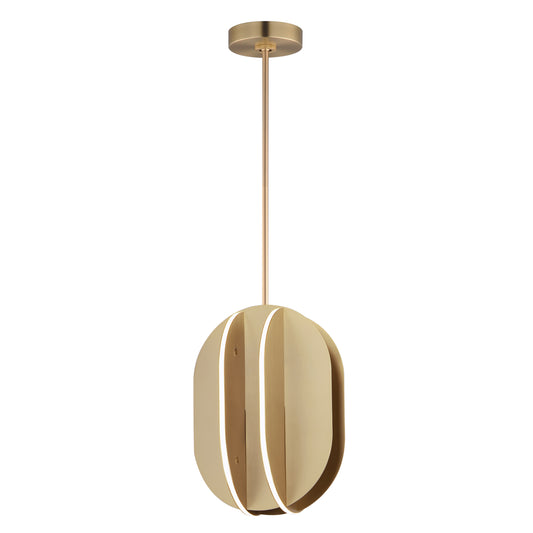 Interval LED Medium Ellipse Pendant Satin Brass by ET2