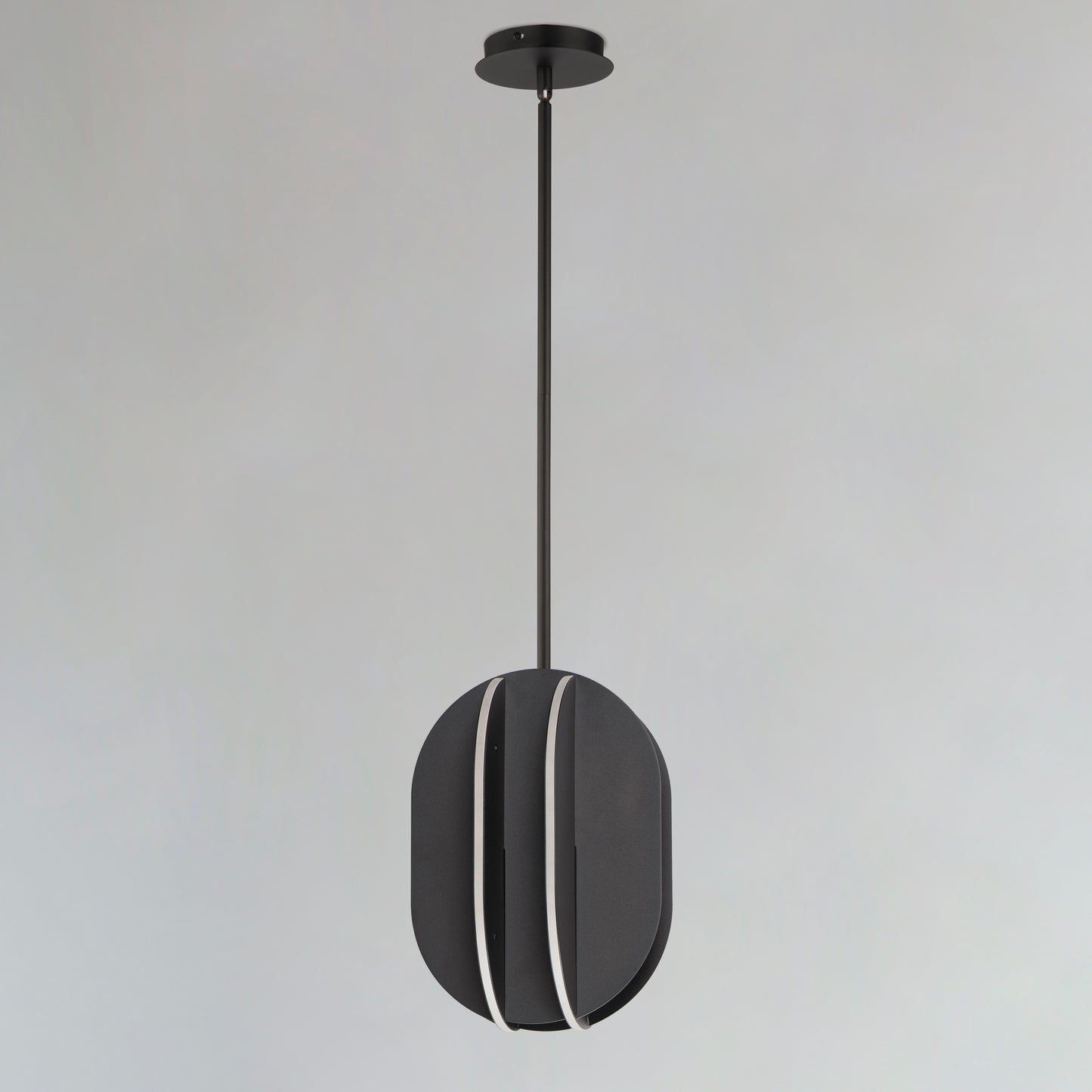 Interval LED Medium Ellipse Pendant Black by ET2