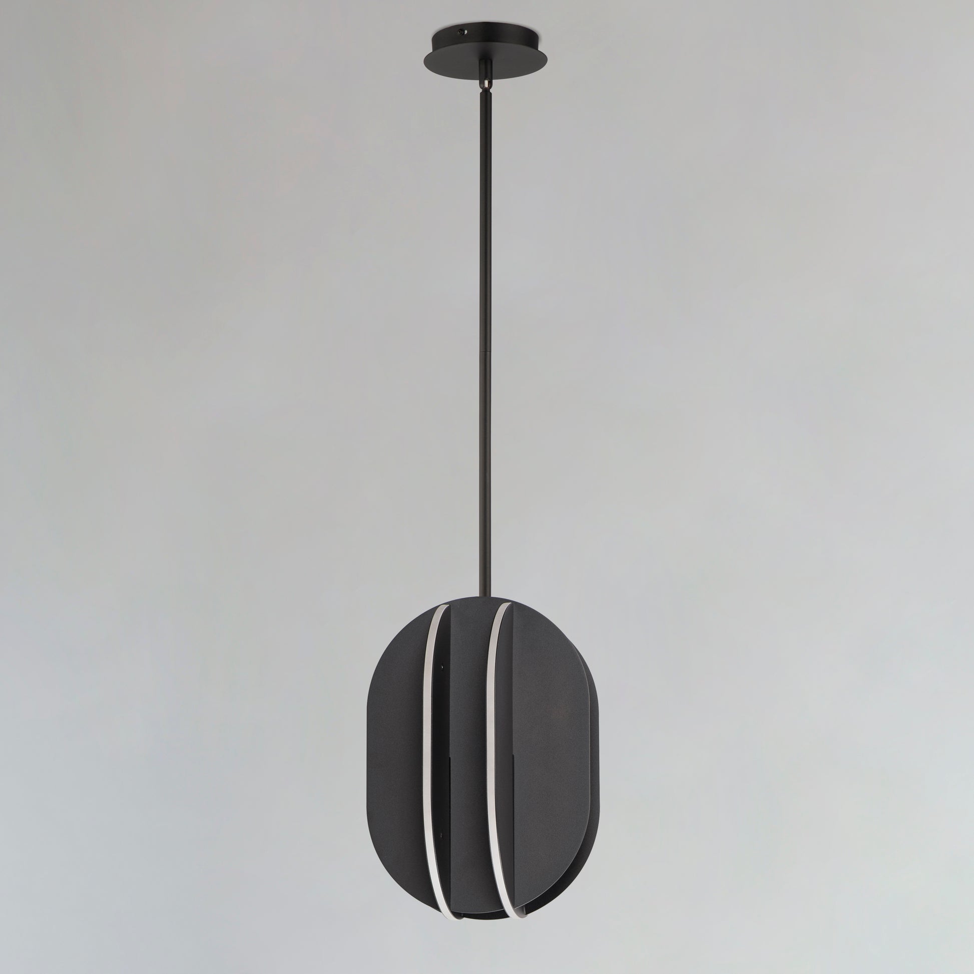 Interval LED Medium Ellipse Pendant Black by ET2