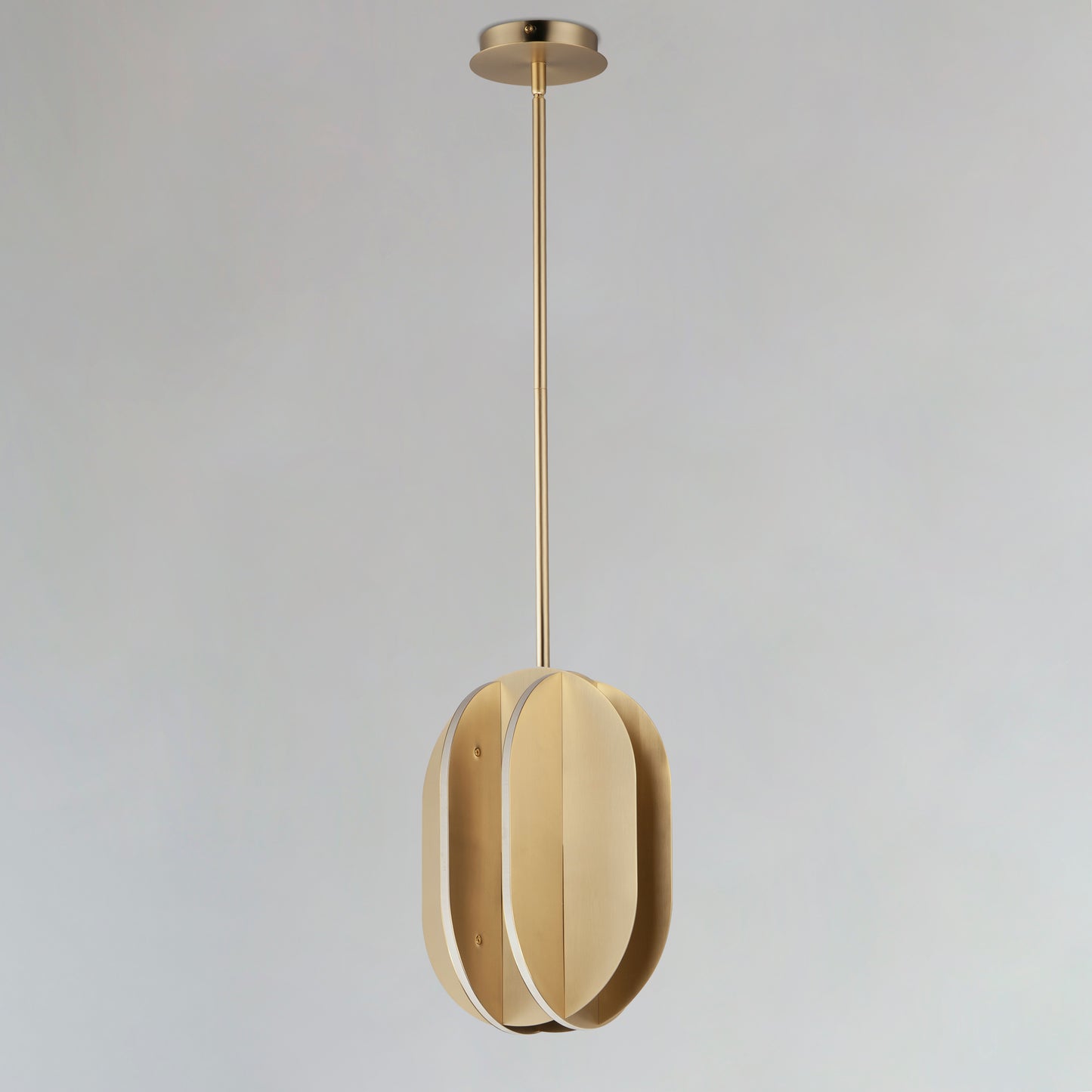 Interval LED Medium Ellipse Pendant Satin Brass by ET2