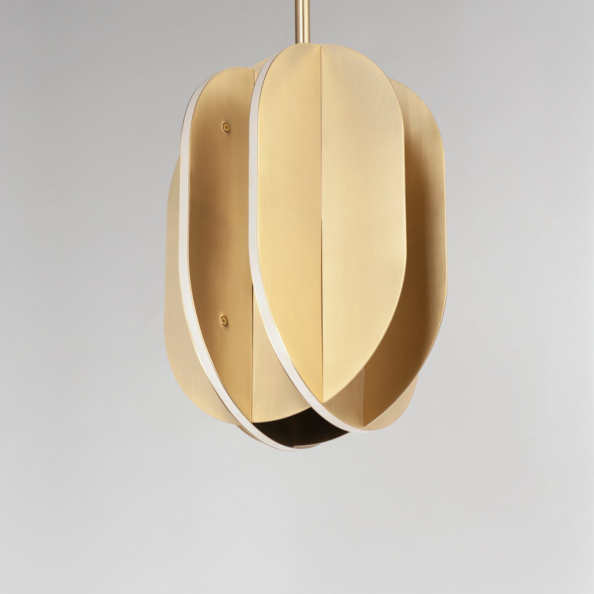 Interval LED Medium Ellipse Pendant Satin Brass by ET2