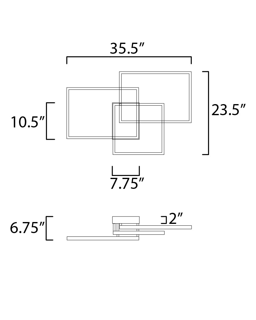 Traverse LED Flush/Wall Mount Champagne by ET2