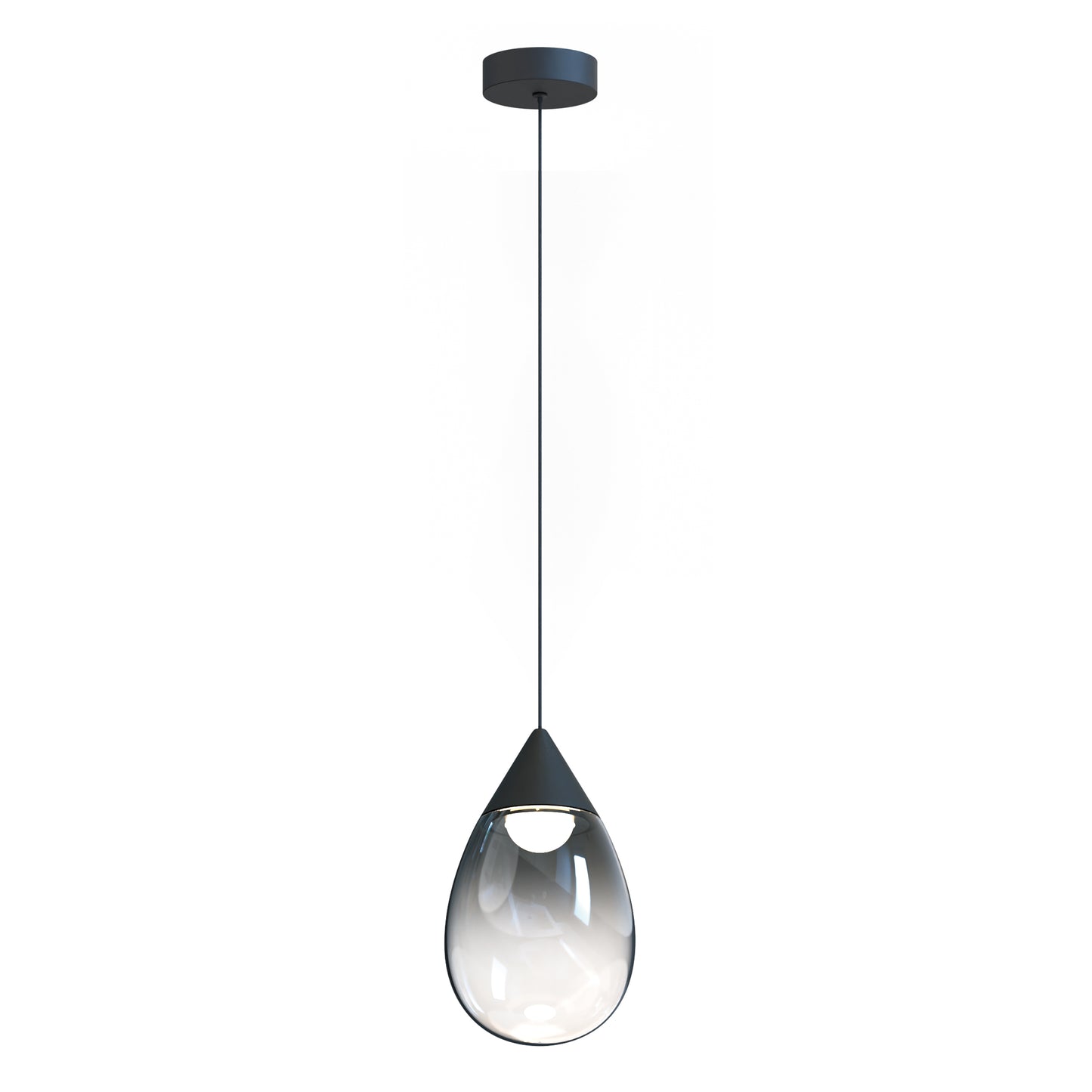 Dewdrop Large LED Pendant Black by ET2