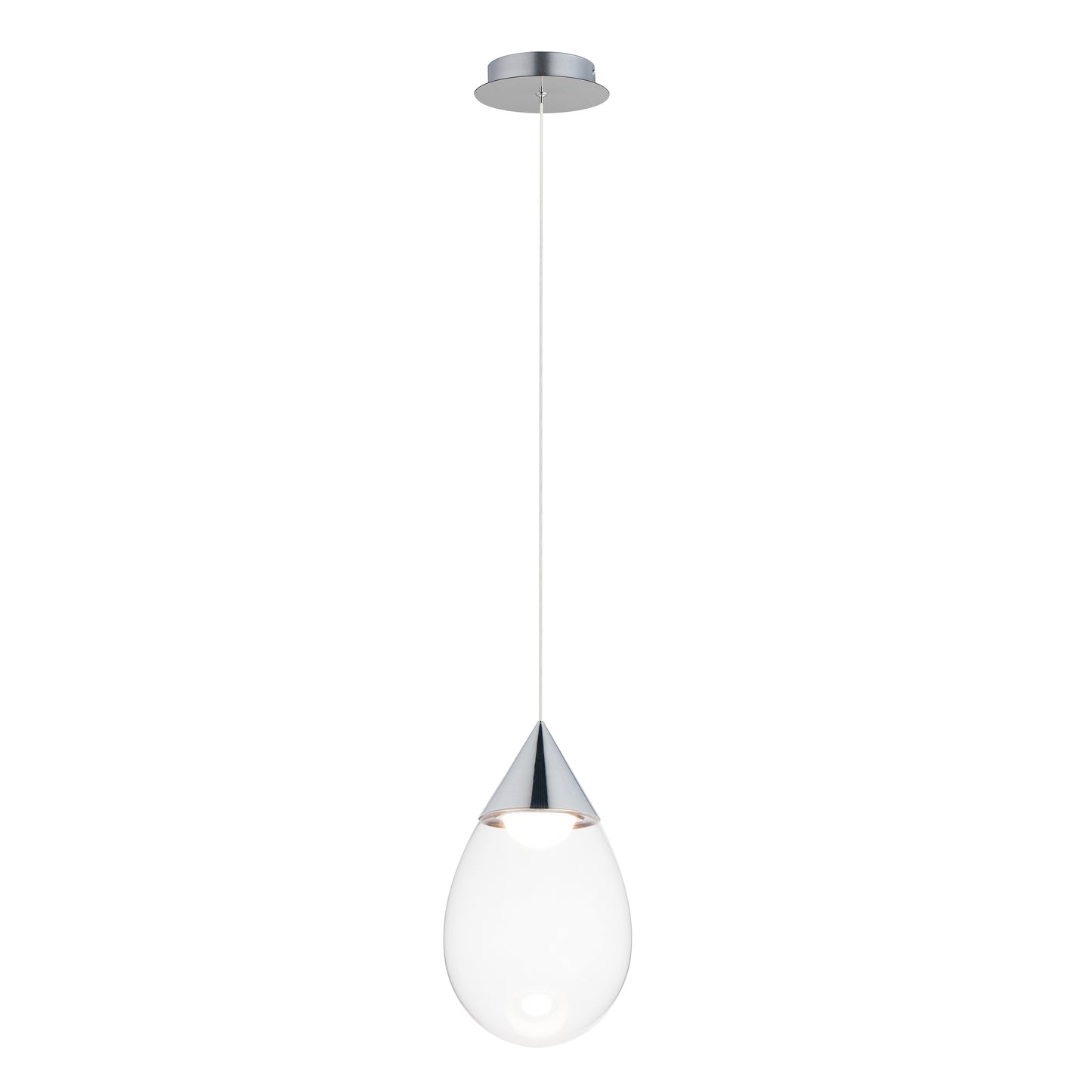 Dewdrop Large LED Pendant Polished Chrome by ET2