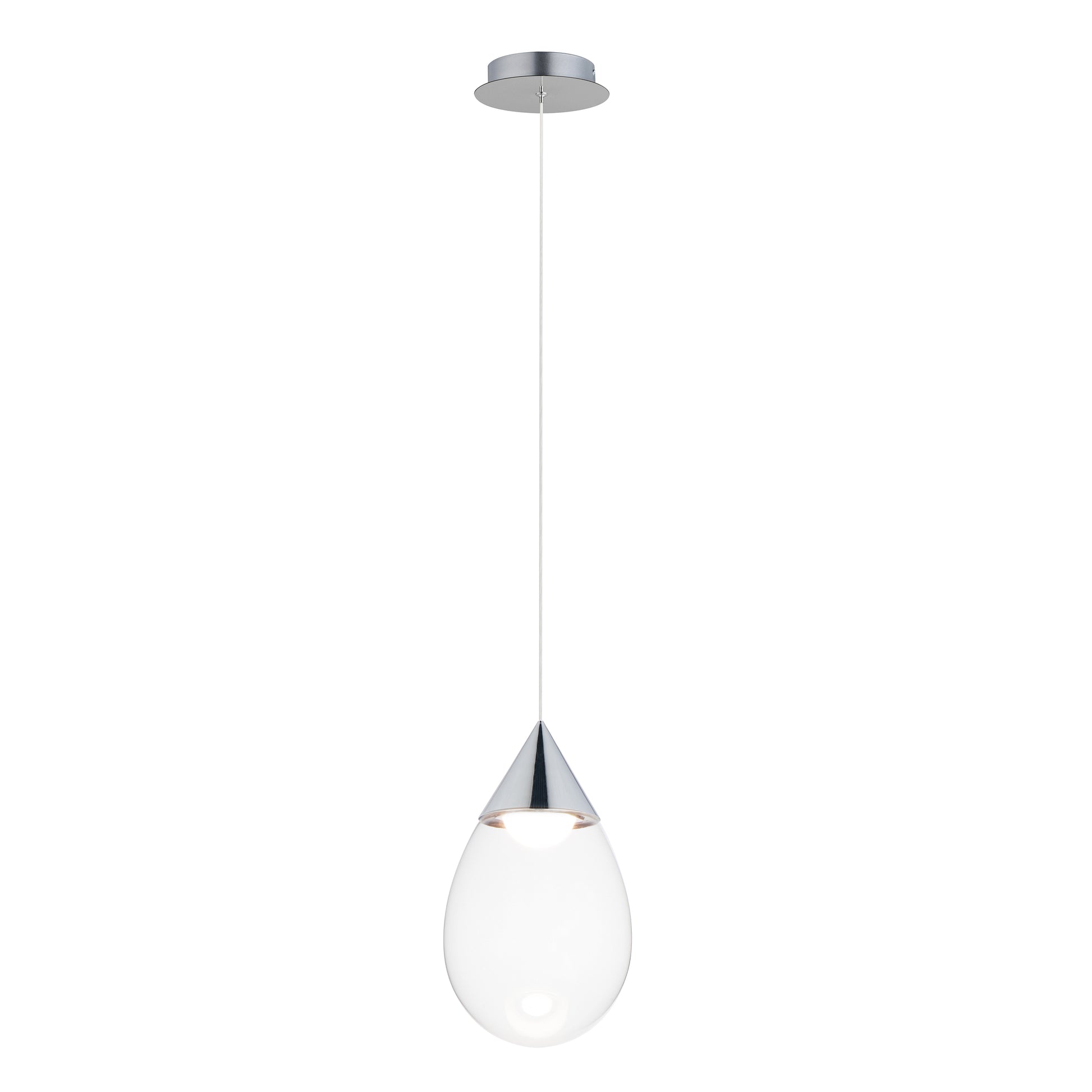Dewdrop Large LED Pendant Polished Chrome by ET2