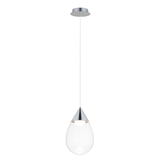 Dewdrop Large LED Pendant Polished Chrome by ET2
