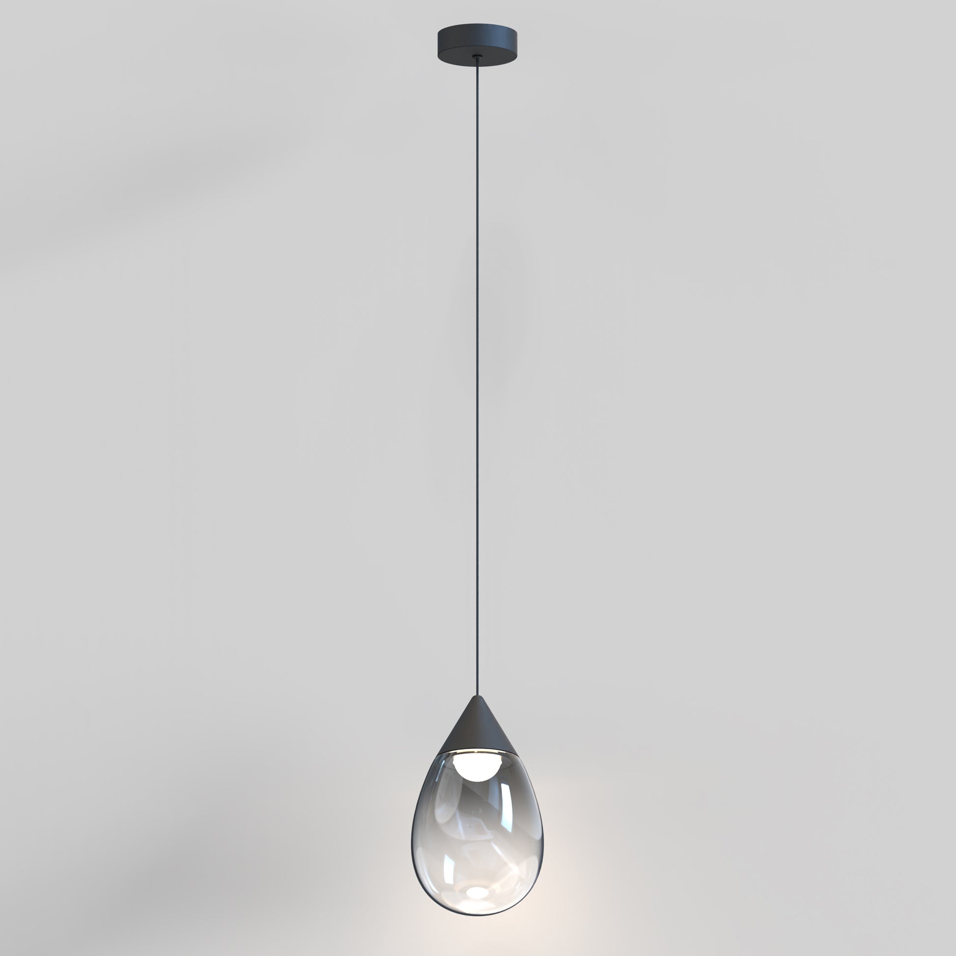 Dewdrop Large LED Pendant Black by ET2