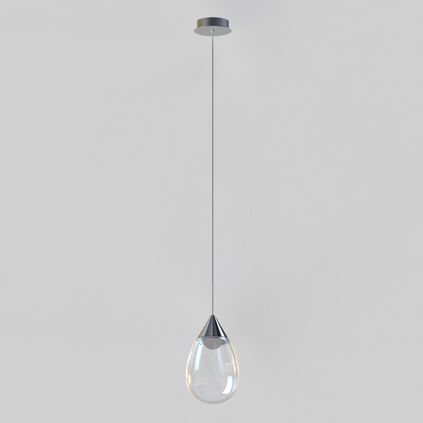 Dewdrop Large LED Pendant Polished Chrome by ET2