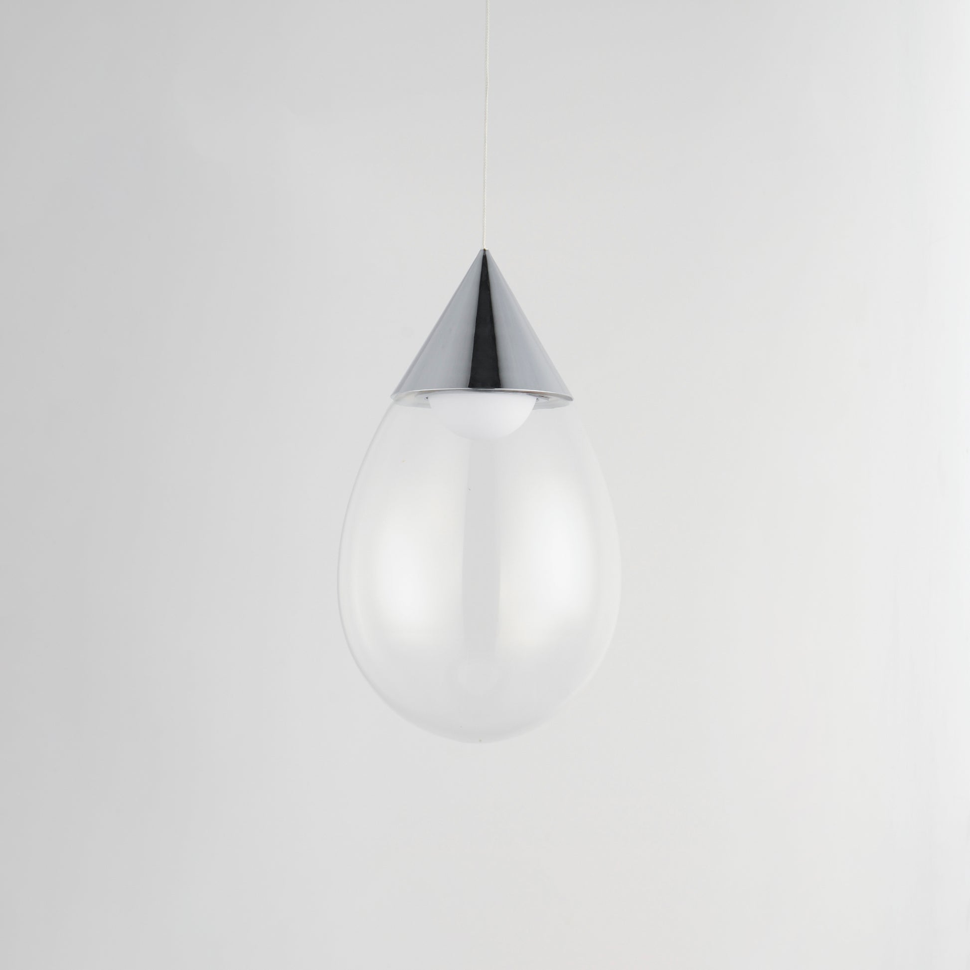 Dewdrop Large LED Pendant Polished Chrome by ET2
