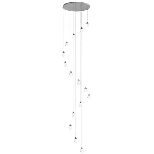 Dewdrop 15-Light LED Pendant Polished Chrome by ET2