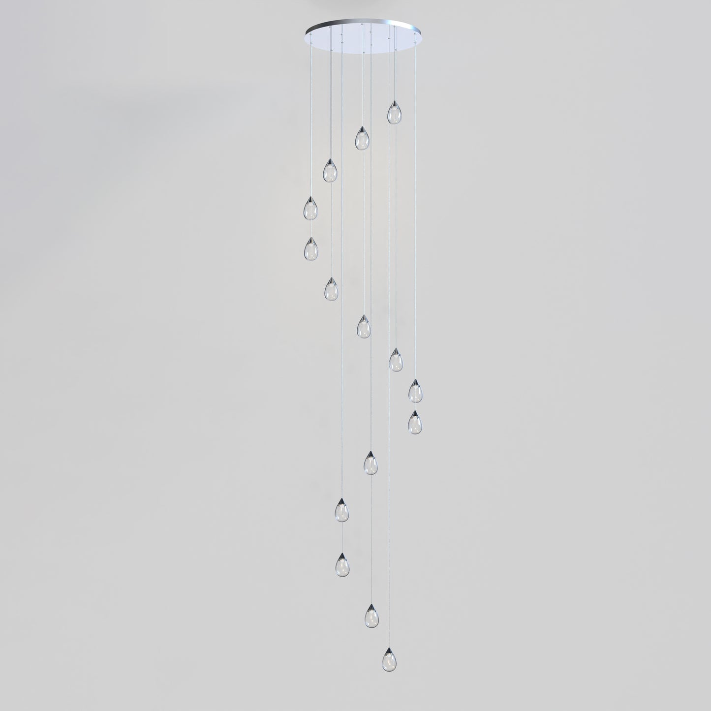 Dewdrop 15-Light LED Pendant Polished Chrome by ET2