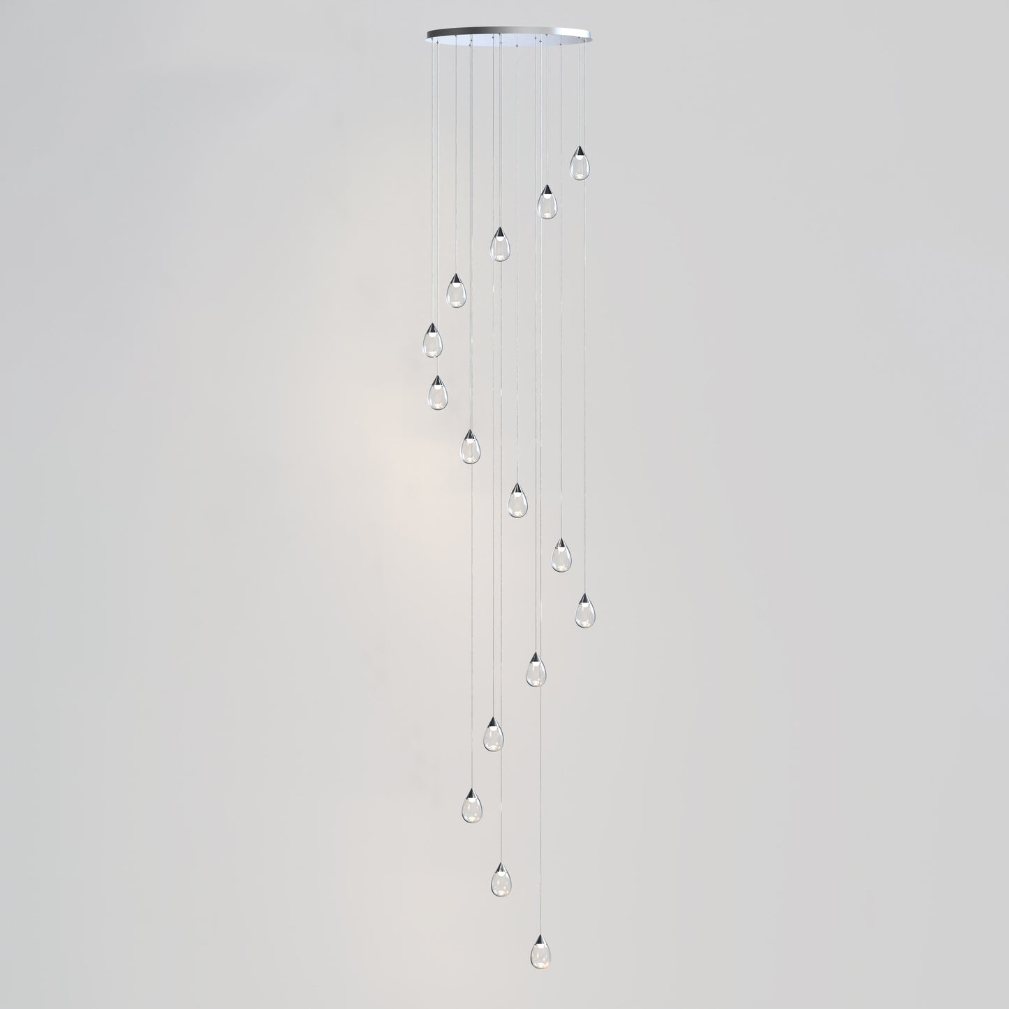 Dewdrop 15-Light LED Pendant Polished Chrome by ET2