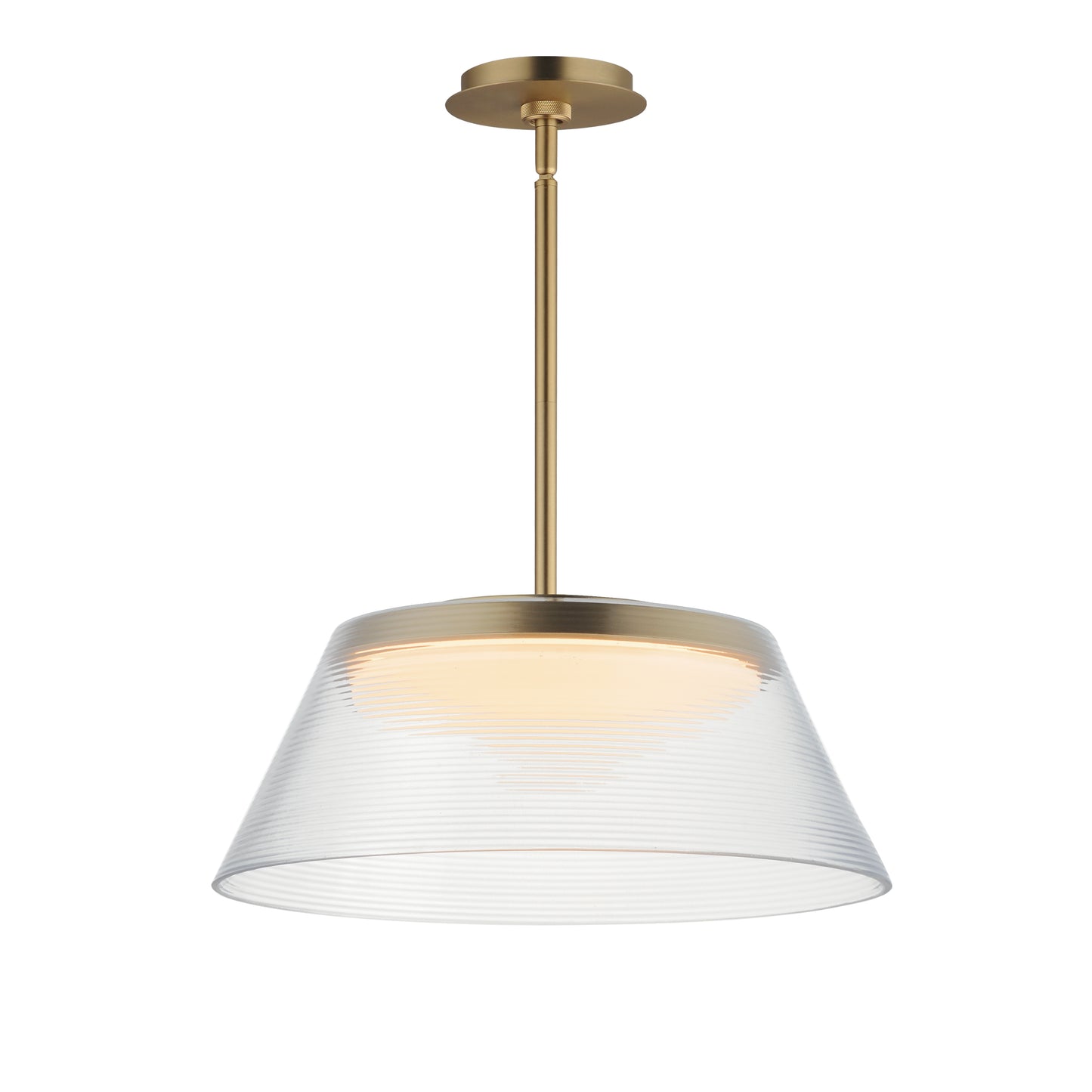 Jensen 18" LED Pendant Satin Brass by ET2
