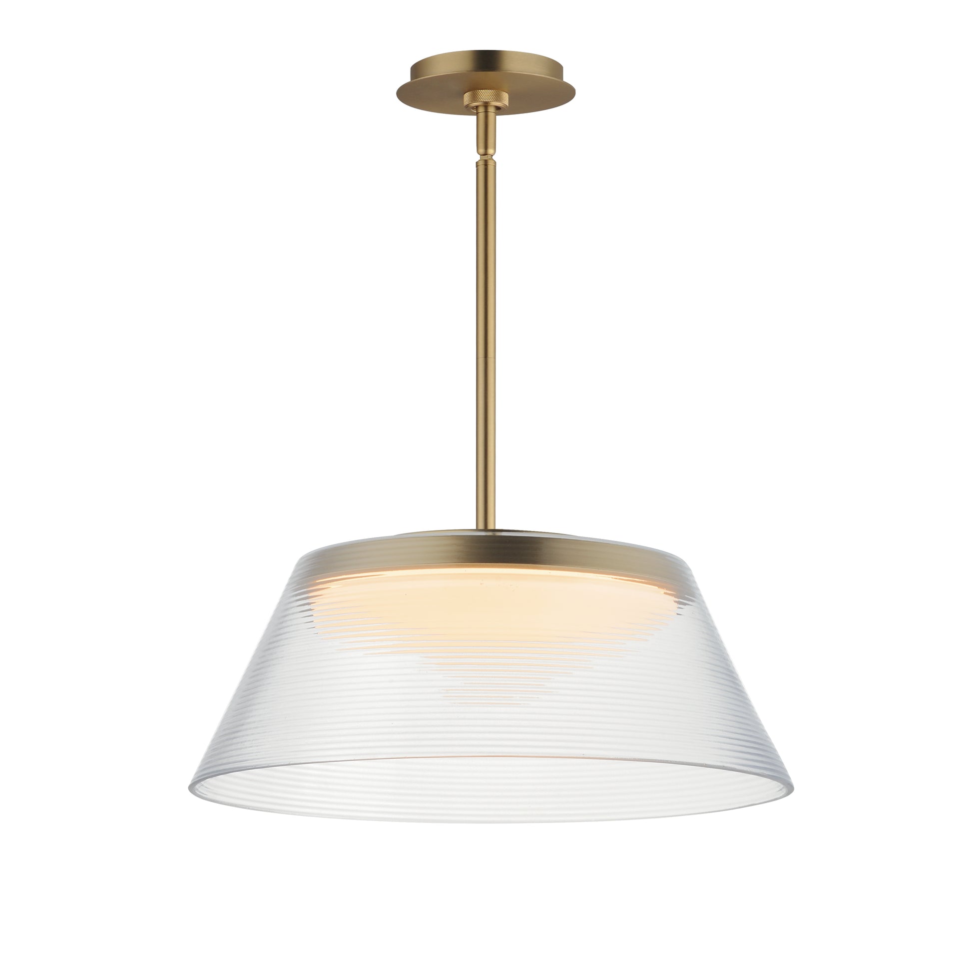Jensen 18" LED Pendant Satin Brass by ET2