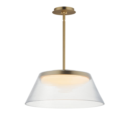 Jensen 18" LED Pendant Satin Brass by ET2