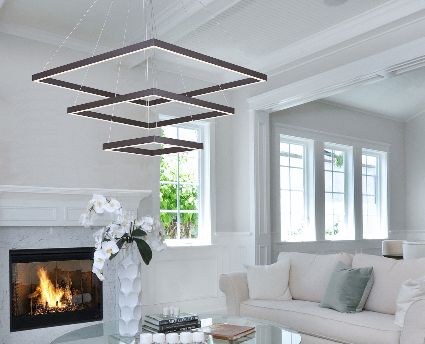Quad 3-Tier LED Pendant Bronze by ET2