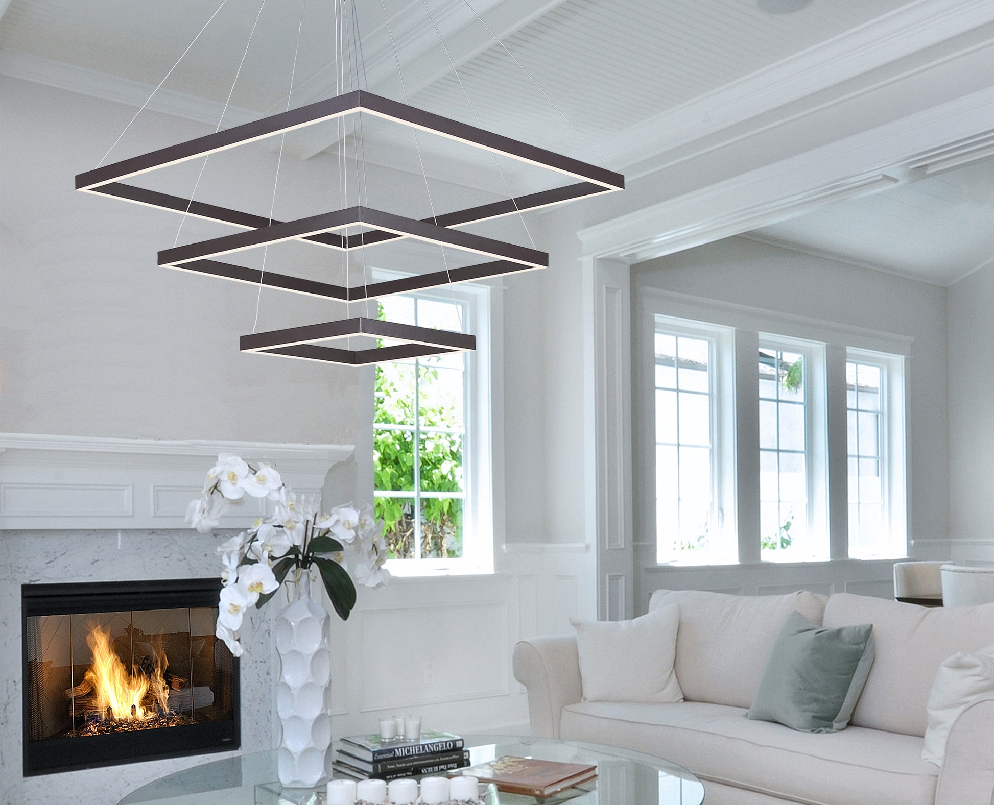 Quad 3-Tier LED Pendant Bronze by ET2