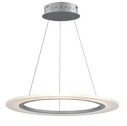 Saturn II 24" LED Pendant Matte Silver by ET2