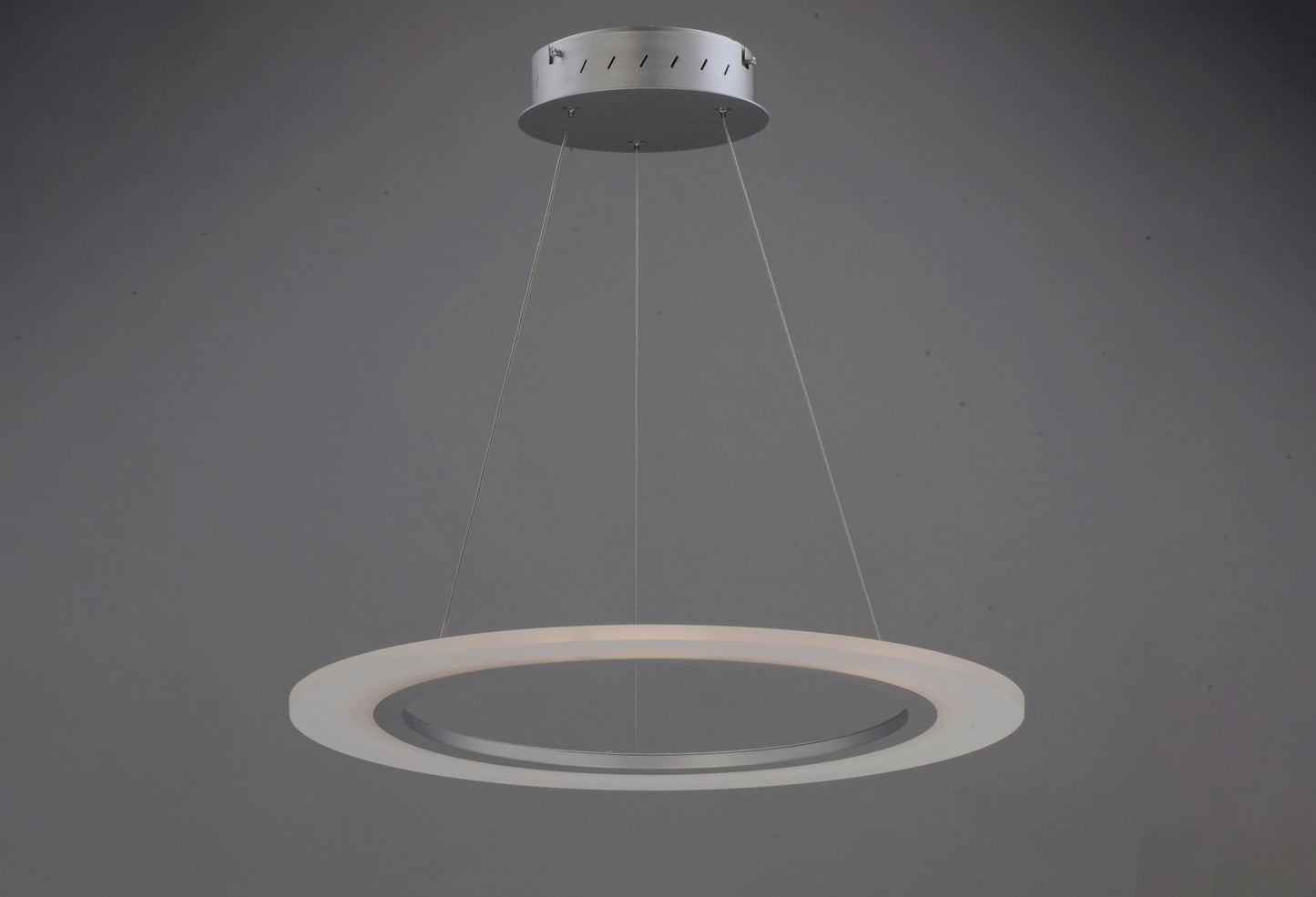 Saturn II 24" LED Pendant Matte Silver by ET2