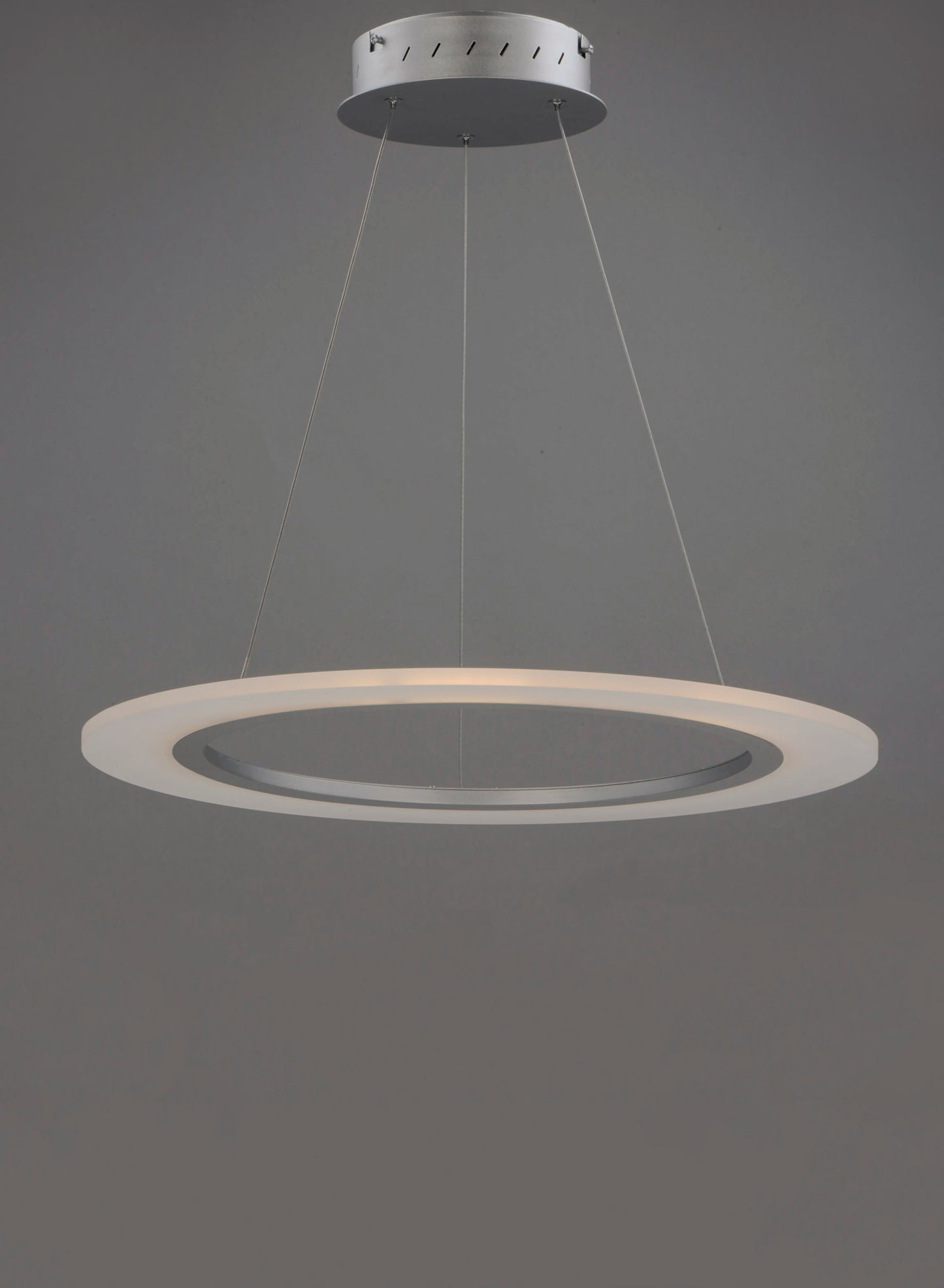 Saturn II 24" LED Pendant Matte Silver by ET2