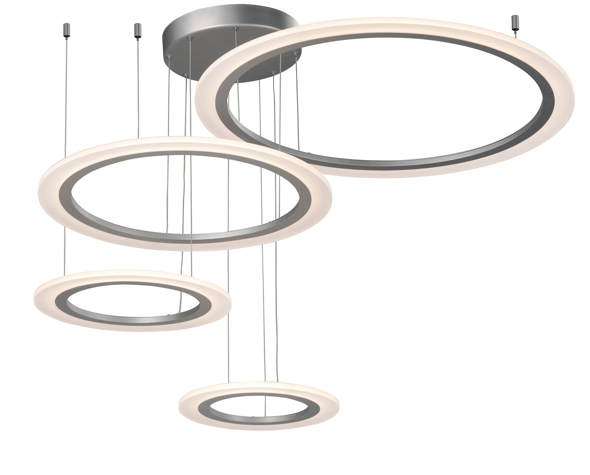 Saturn II 4-Light LED Pendant Matte Silver by ET2